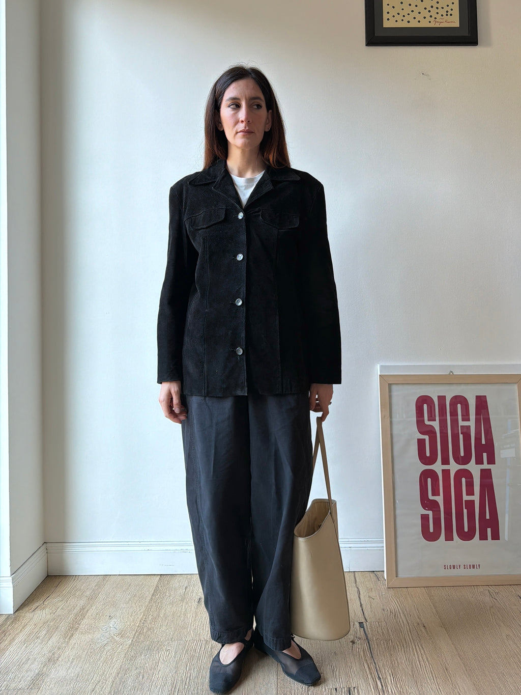 GIACCA IN CAMOSCIO NERO