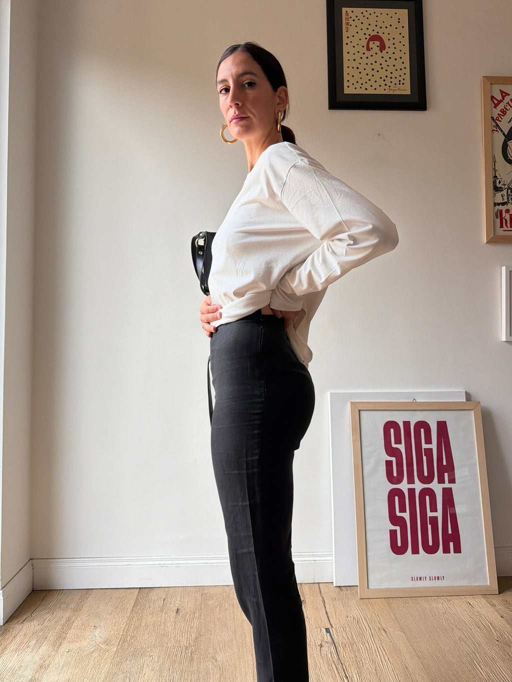 PANTALONI A SIGARETTA IN LINO