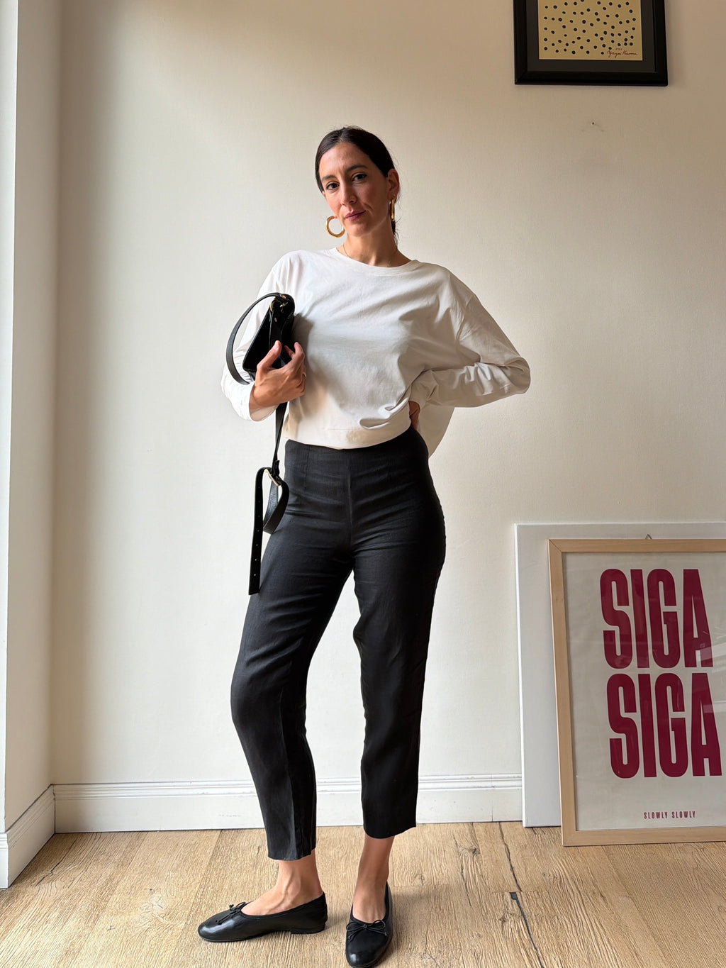 PANTALONI A SIGARETTA IN LINO