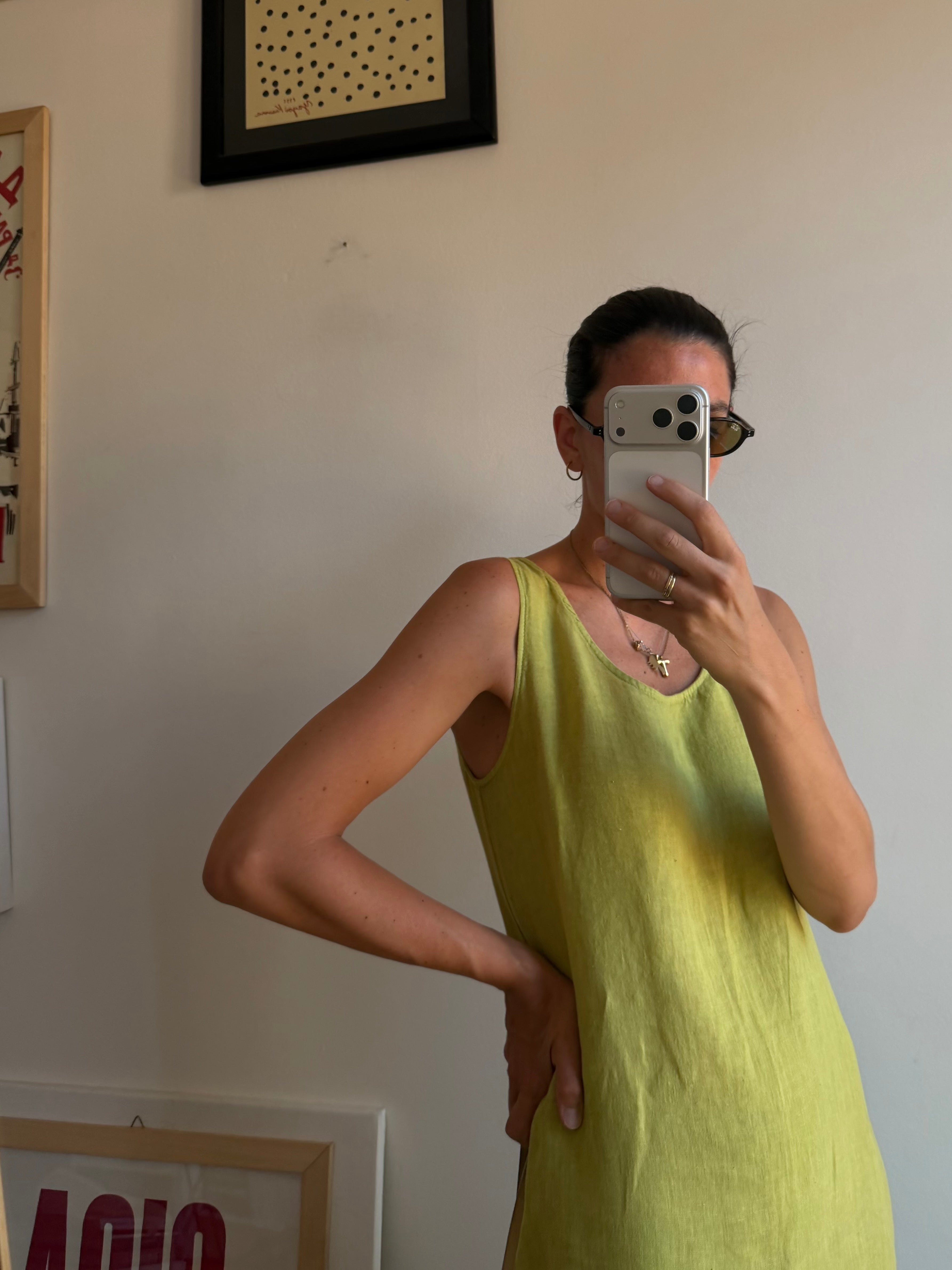 ABITO IN LINO KIWI