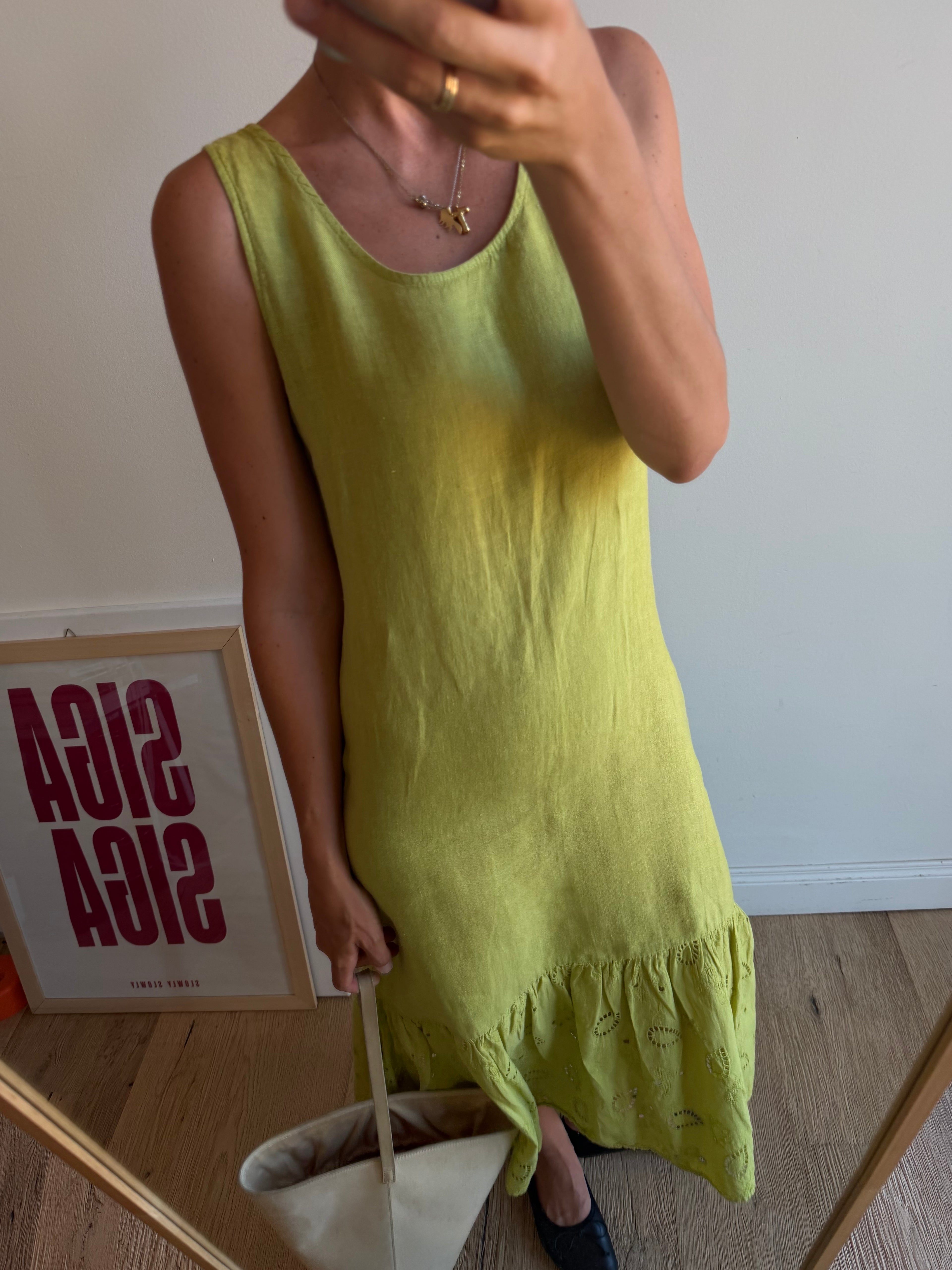 ABITO IN LINO KIWI