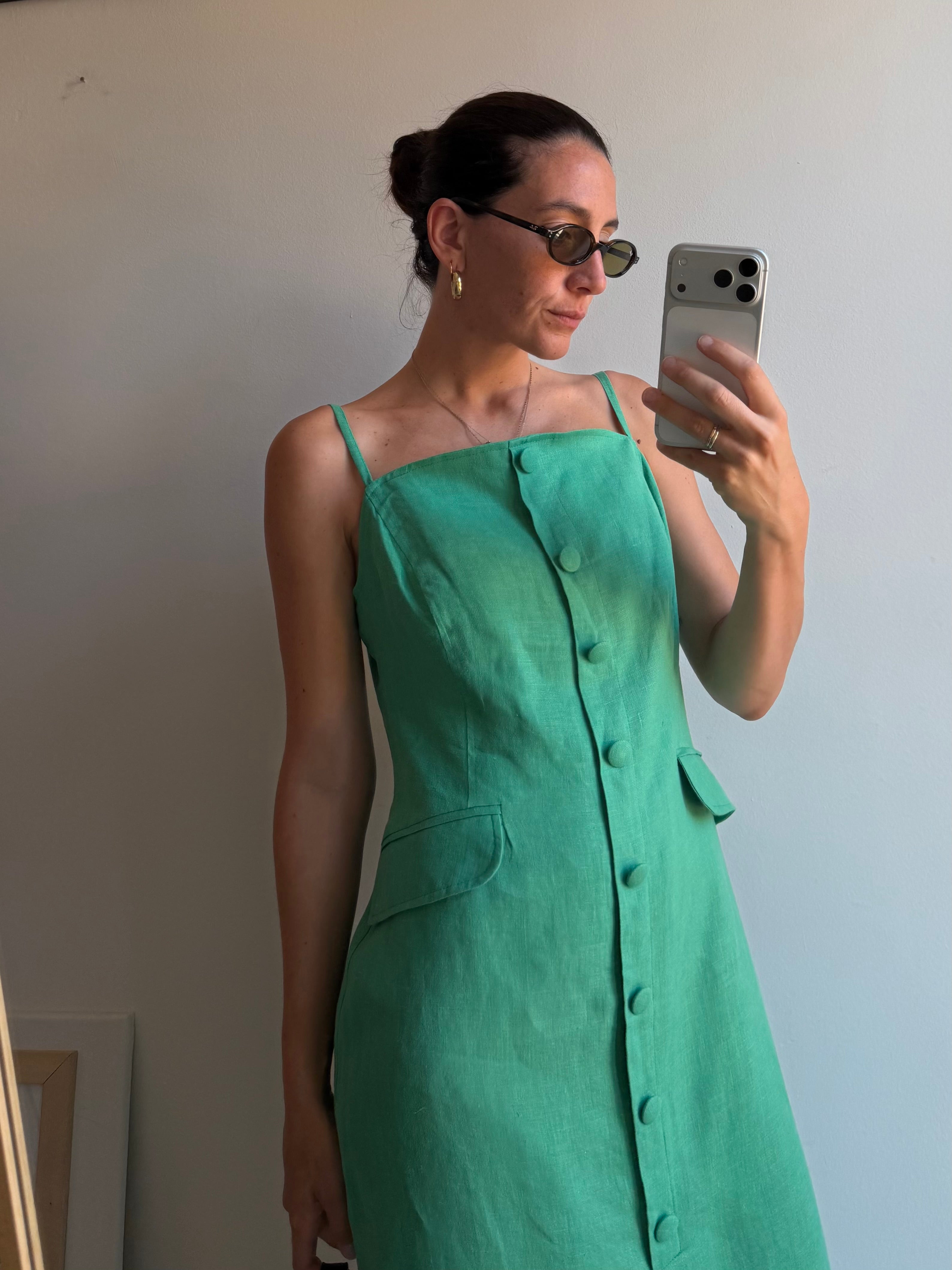 ABITO IN LINO VERDE