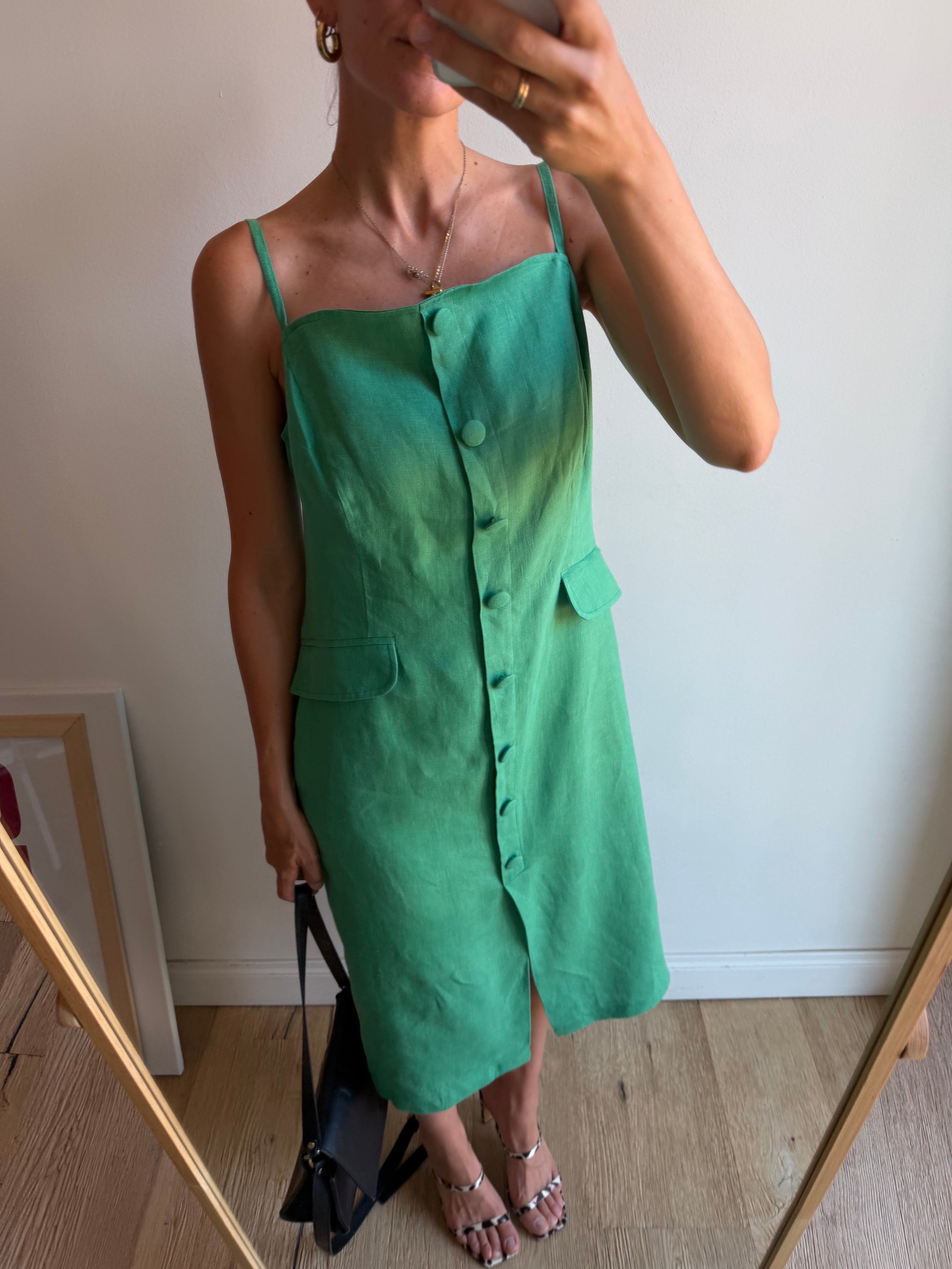 ABITO IN LINO VERDE