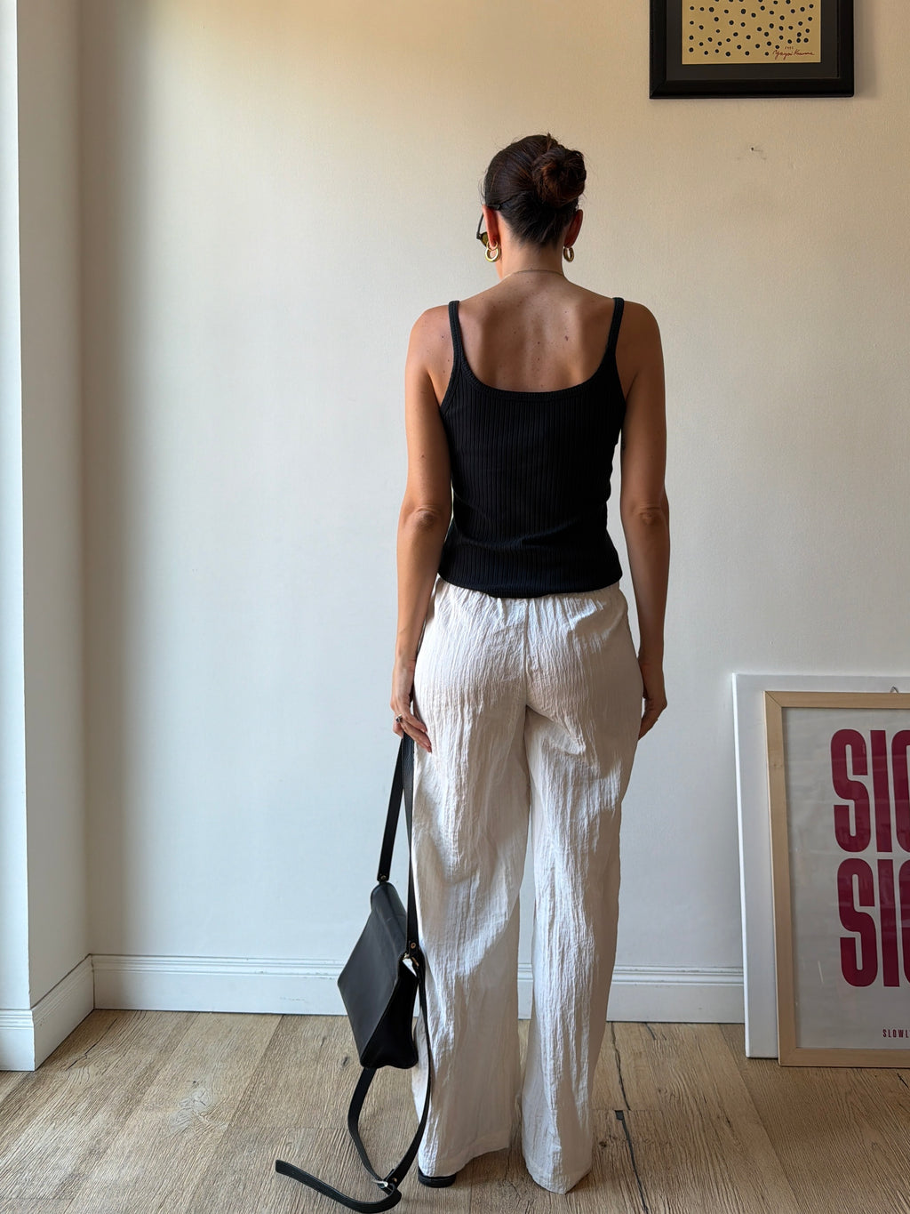 PANTALONI BIANCHI PLISSE'
