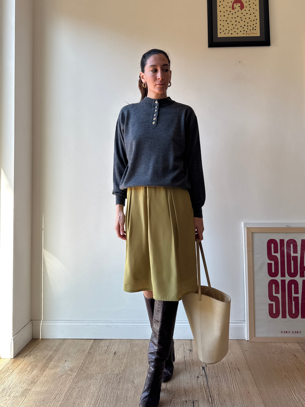 GONNA VERDE LIME MIDI