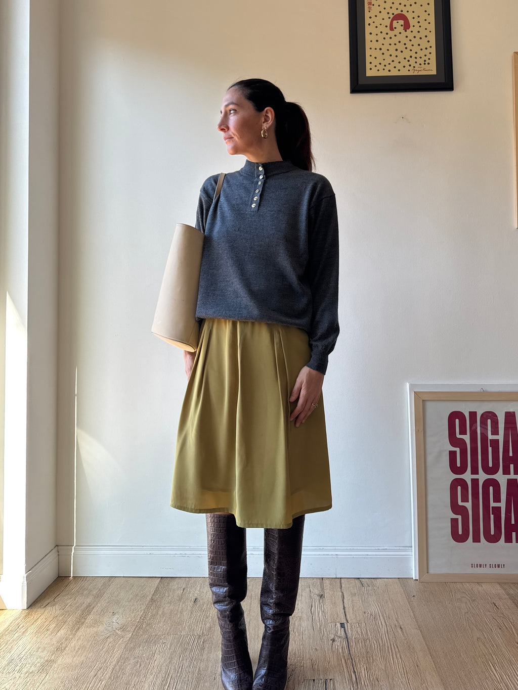 GONNA VERDE LIME MIDI