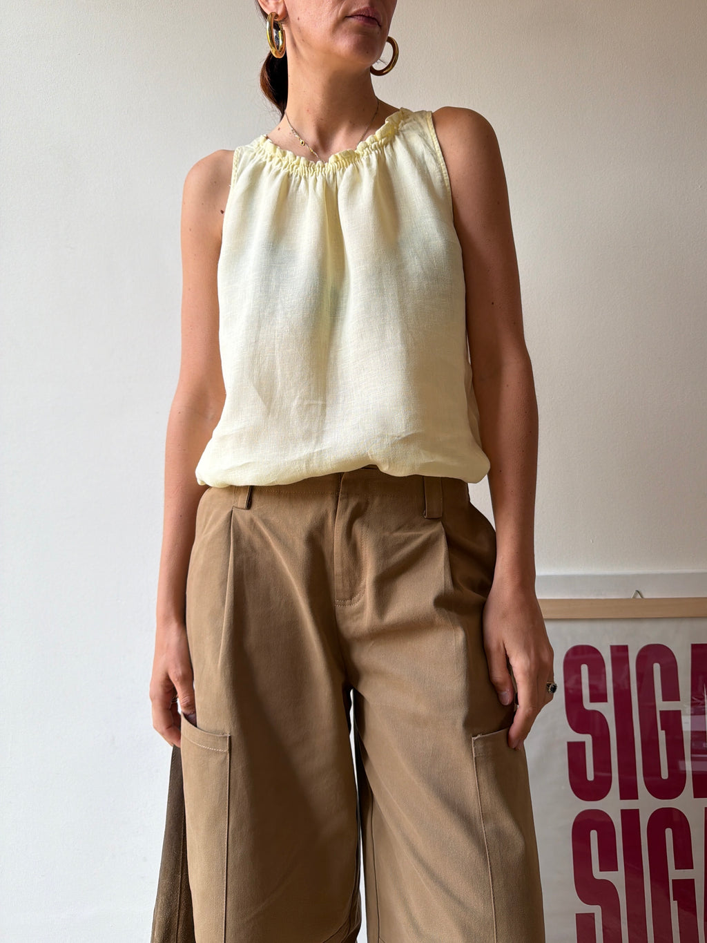 TOP GIALLO CHIARO