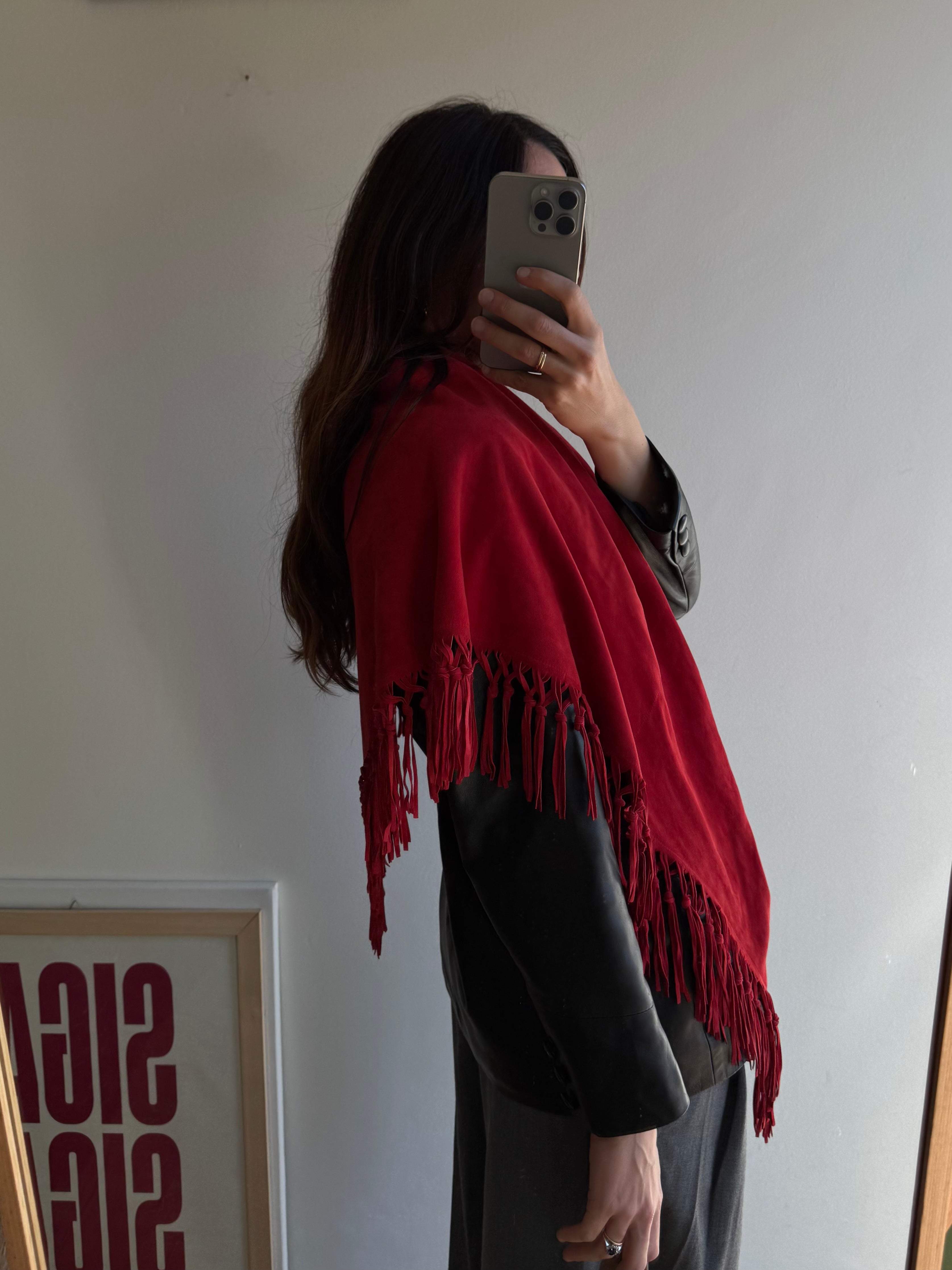 SCIALLE ROSSO IN CAMOSCIO