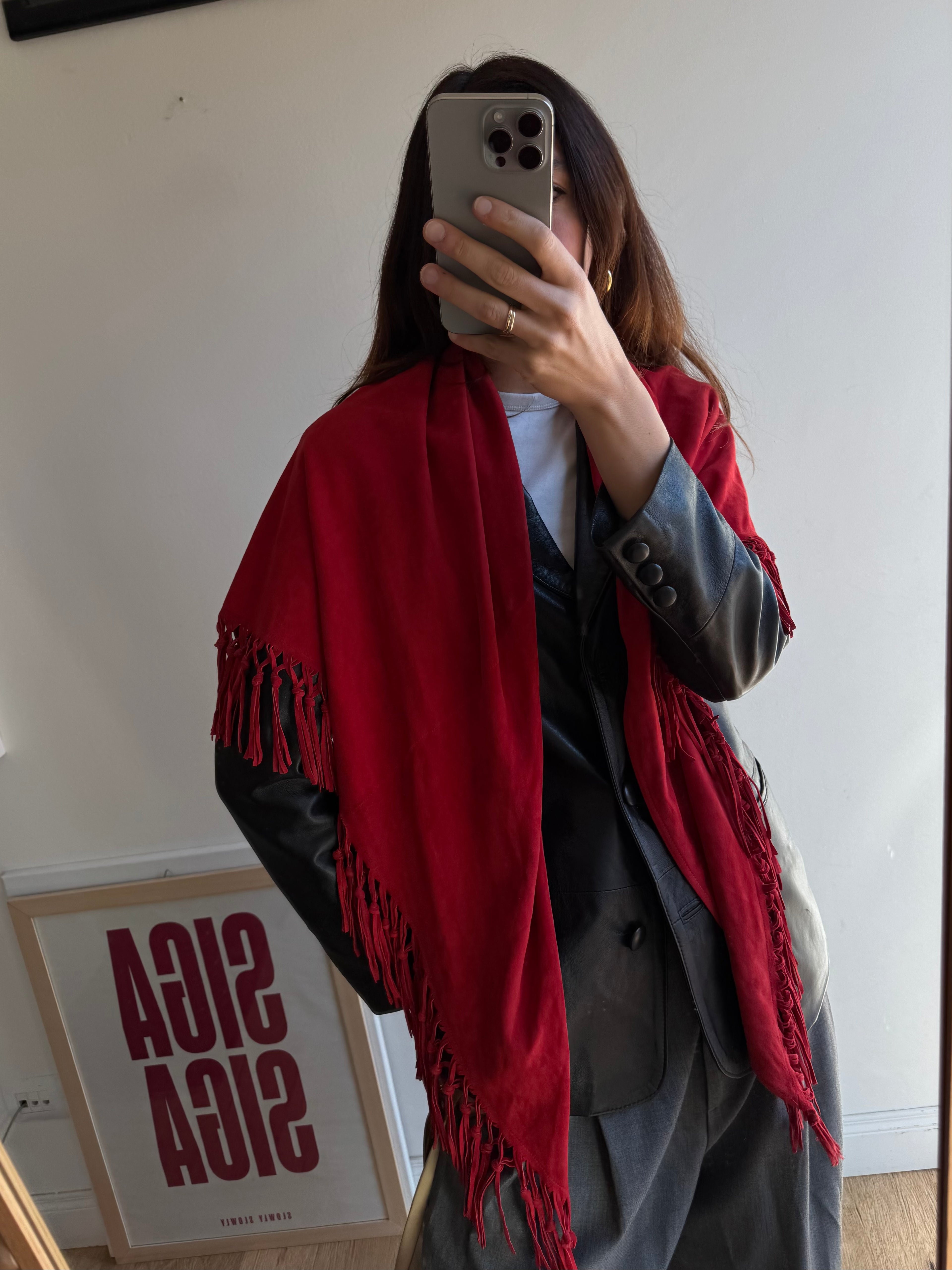 SCIALLE ROSSO IN CAMOSCIO