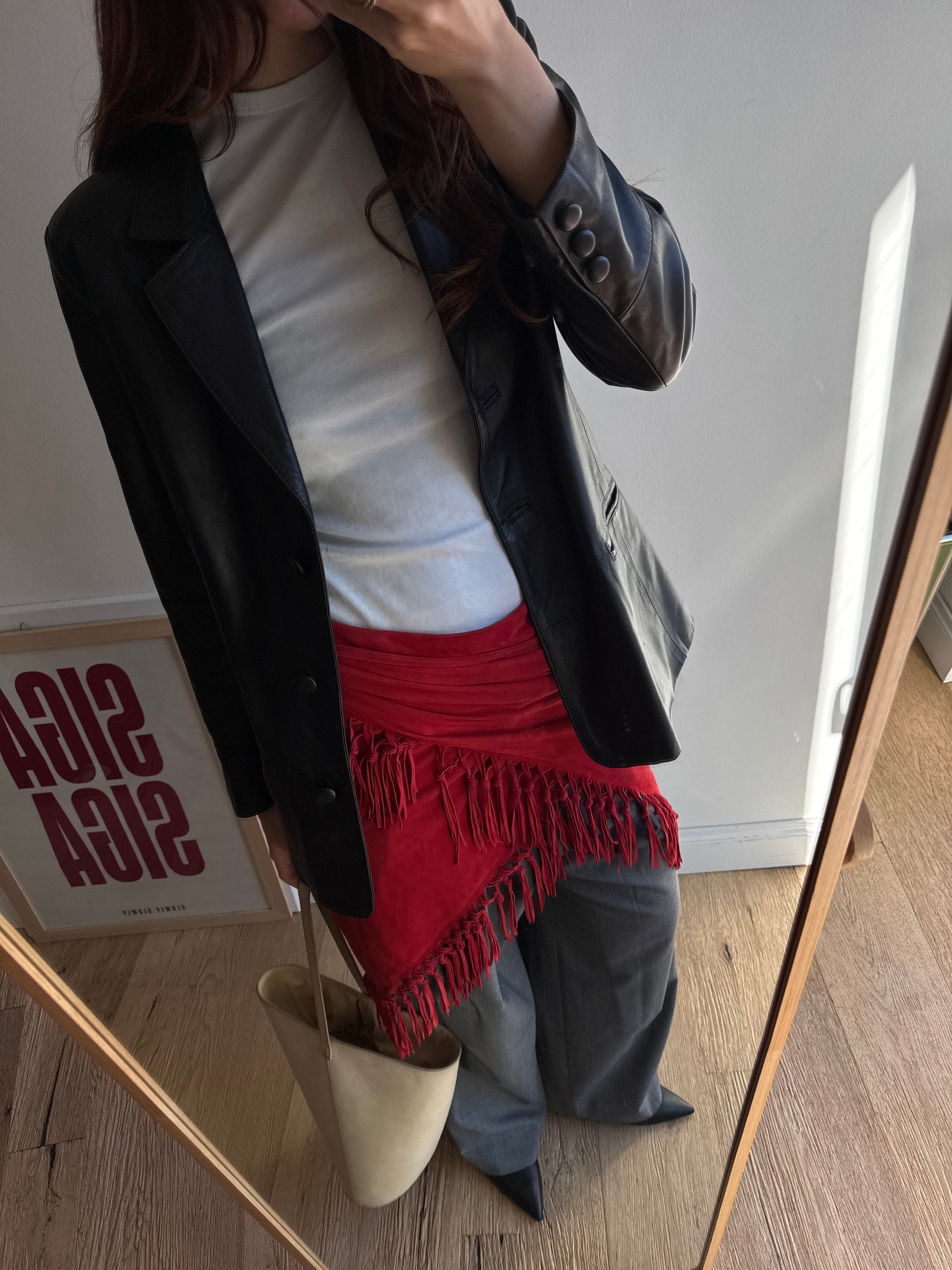 SCIALLE ROSSO IN CAMOSCIO