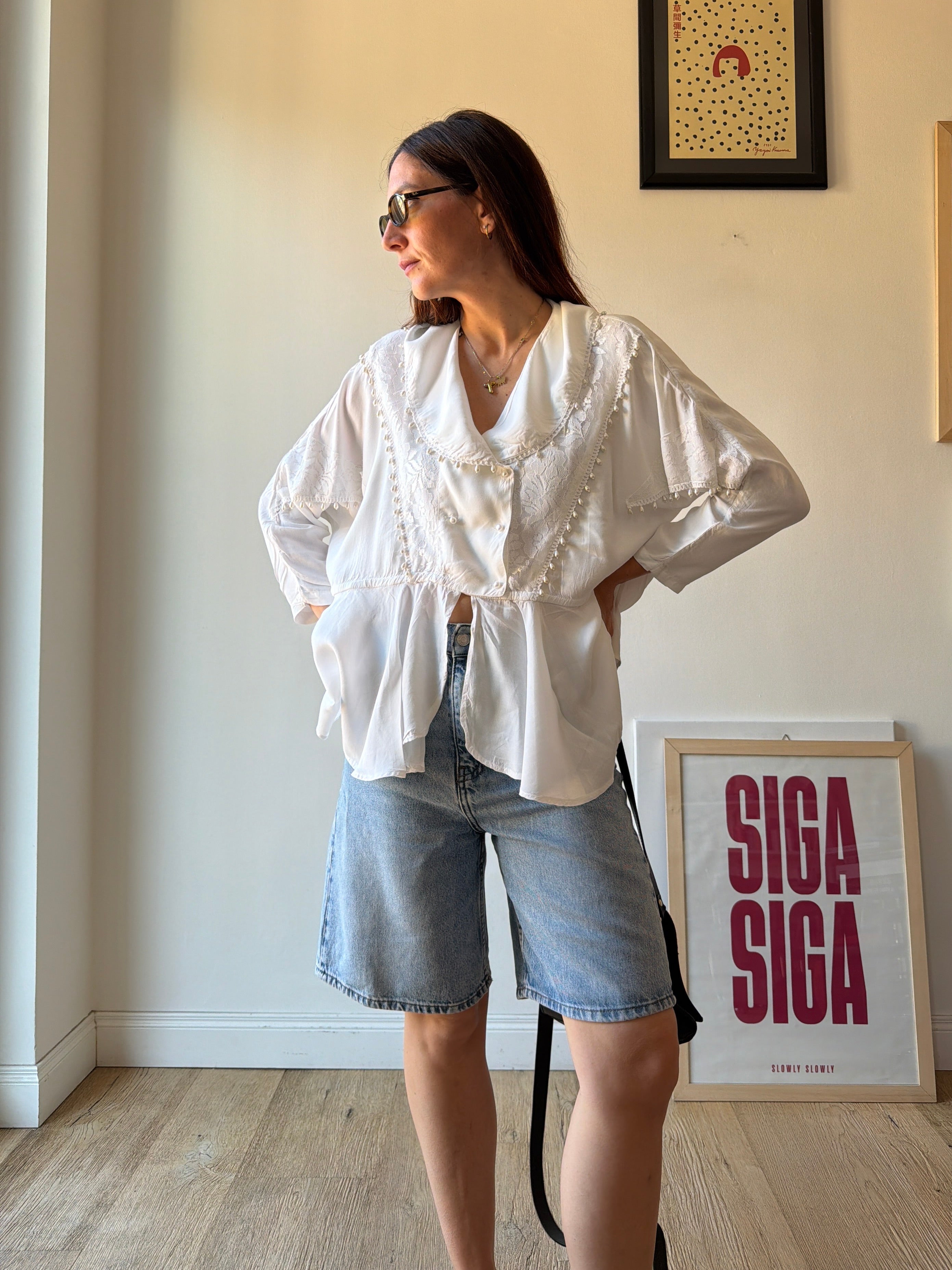 CAMICIA BIANCA DECORATA