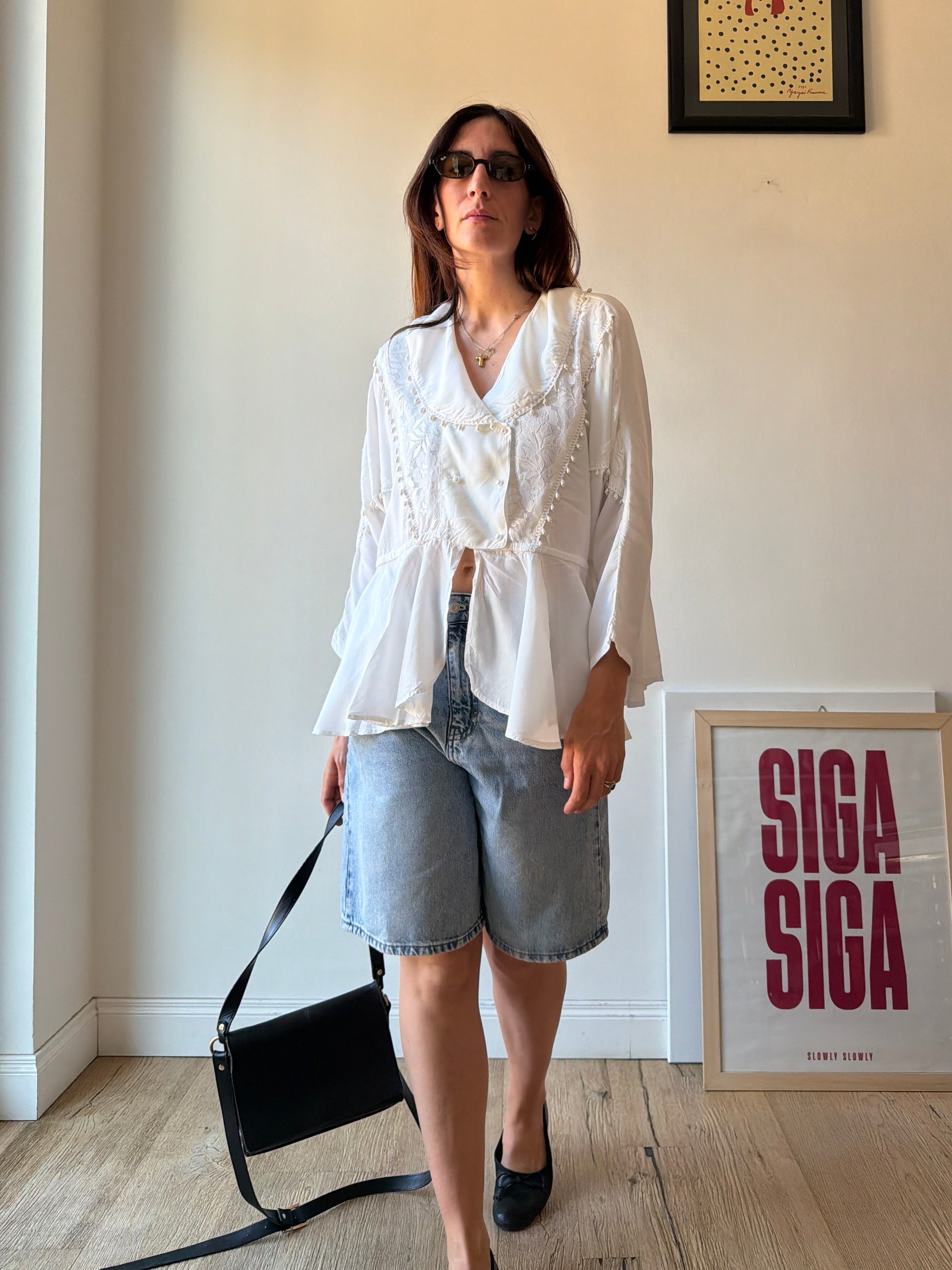 CAMICIA BIANCA DECORATA