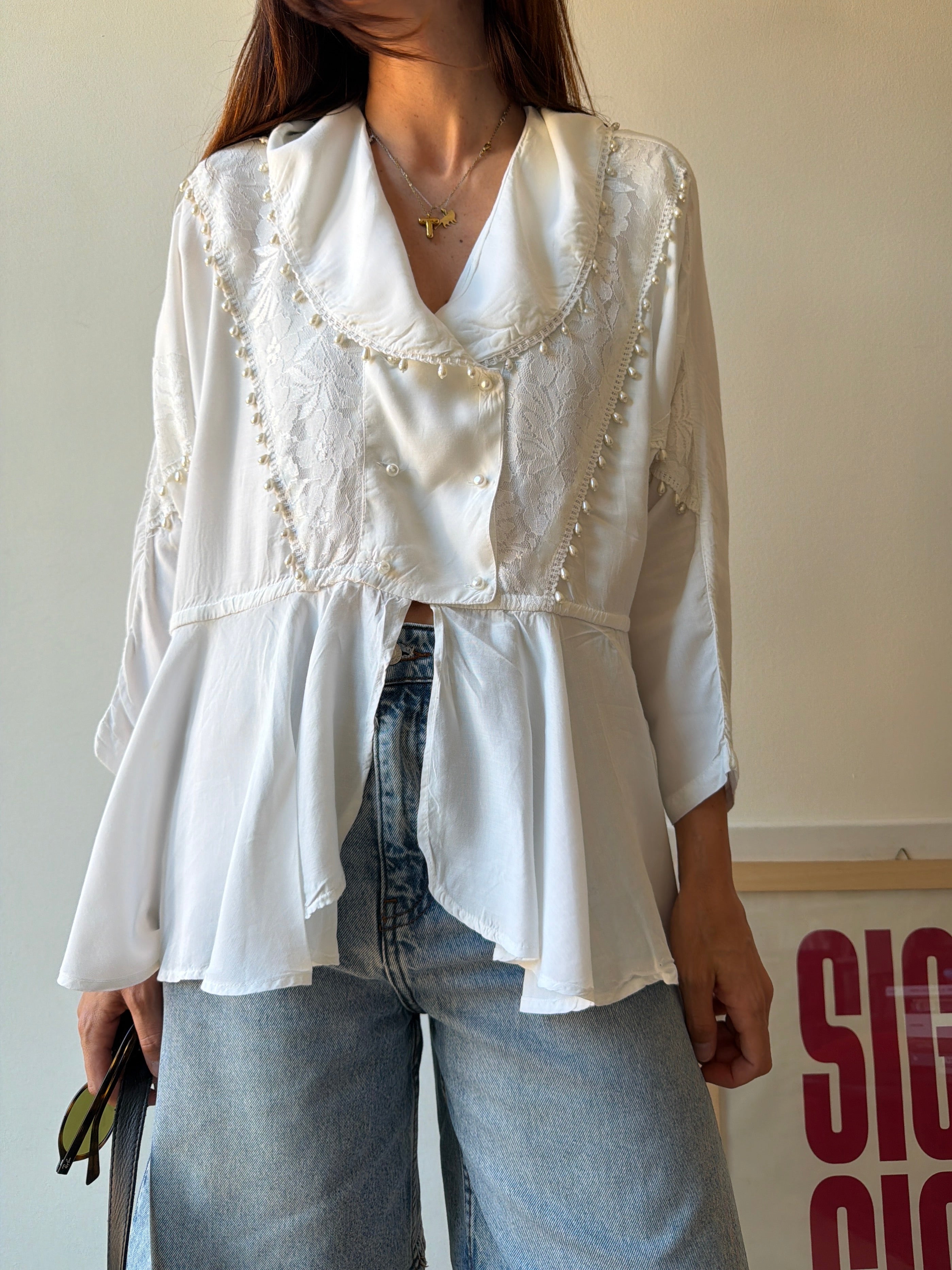 CAMICIA BIANCA DECORATA