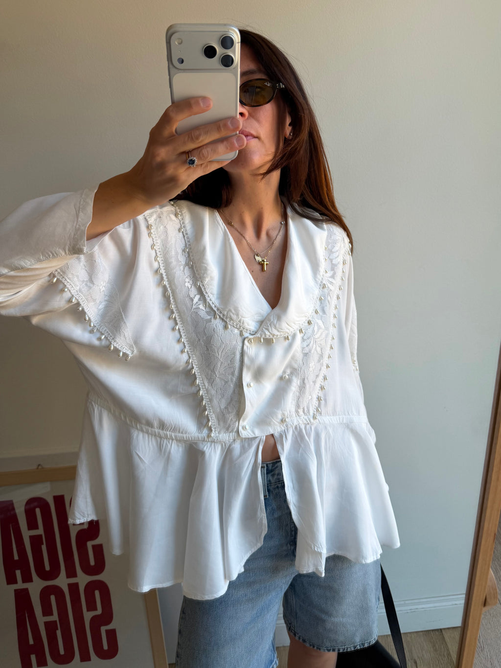 CAMICIA BIANCA DECORATA