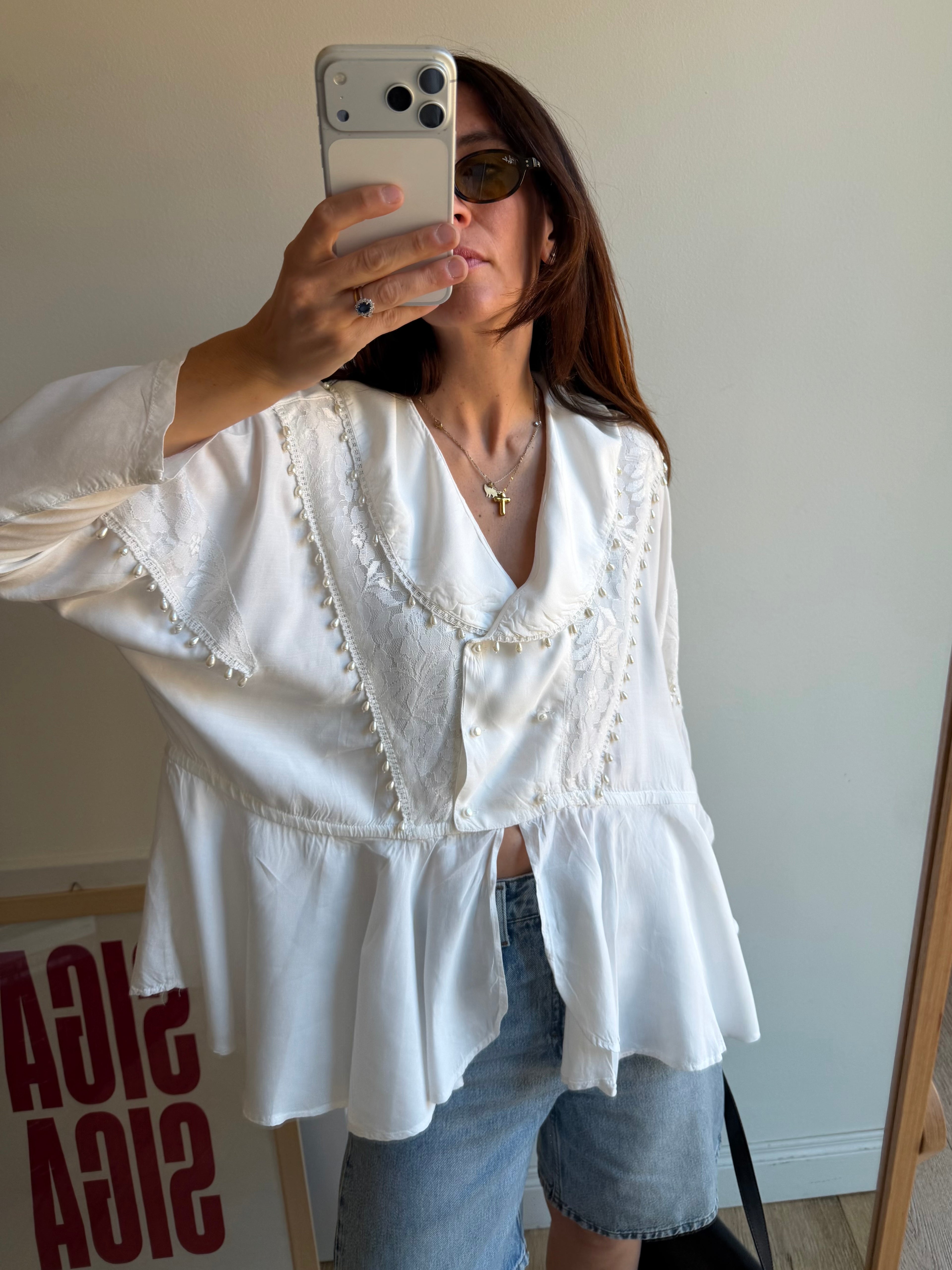 CAMICIA BIANCA DECORATA