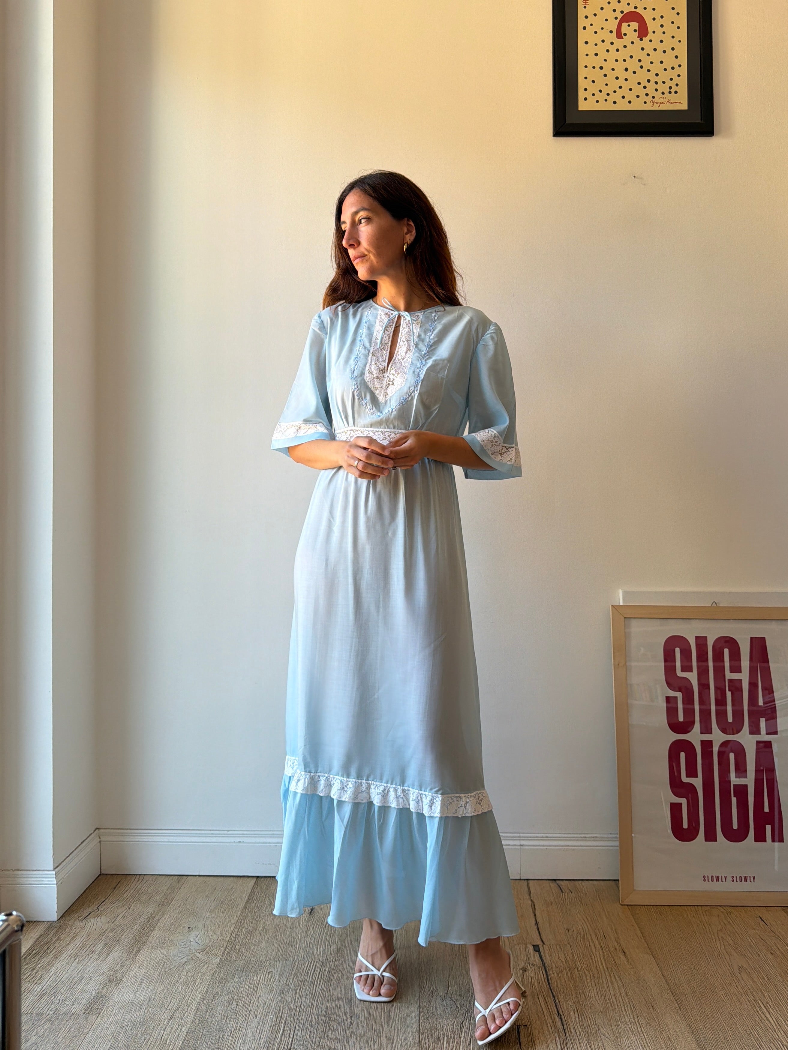 NIGHT DRESS AZZURRO