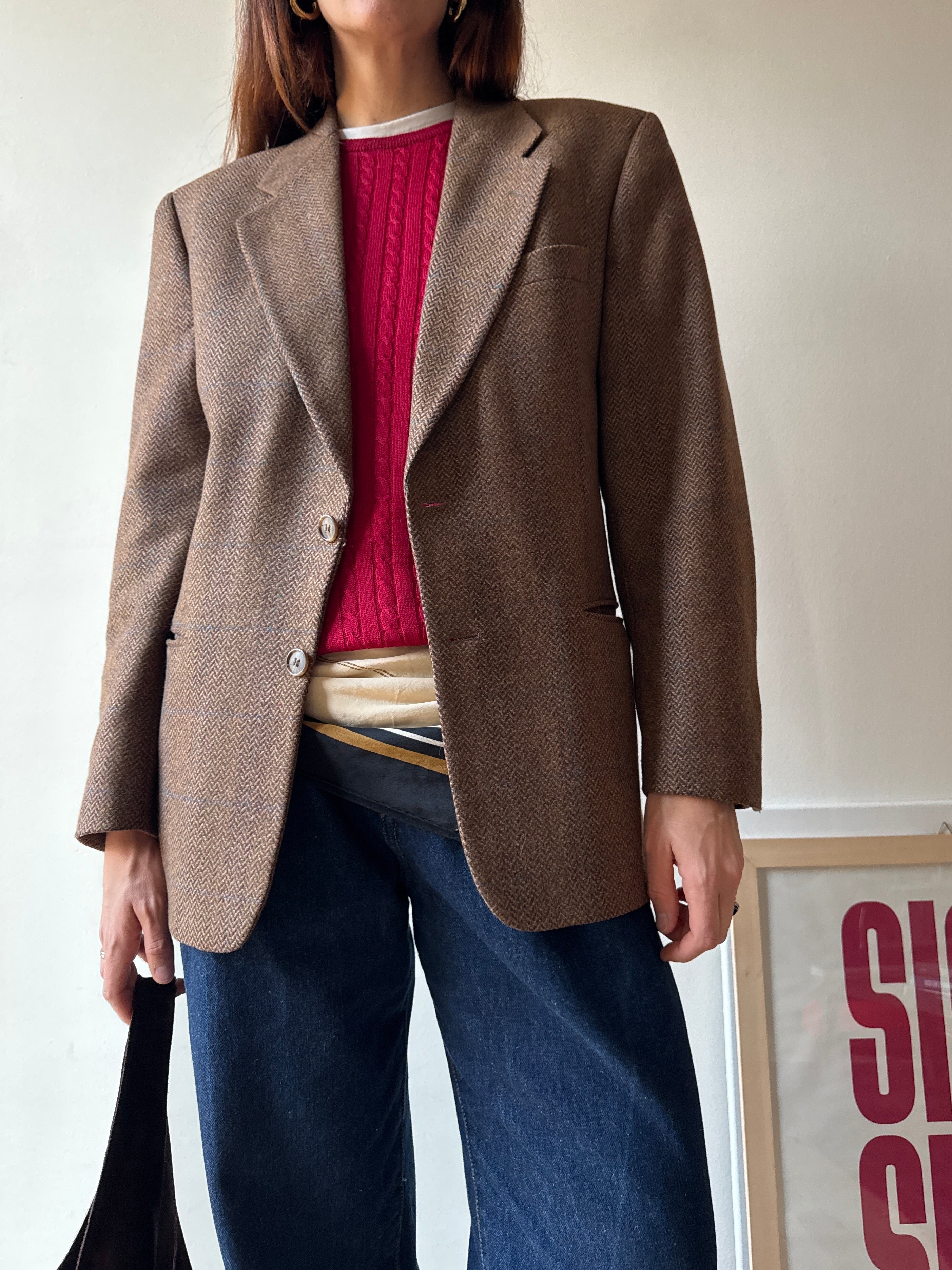 BLAZER QUADRETTI LANA E CASHMERE