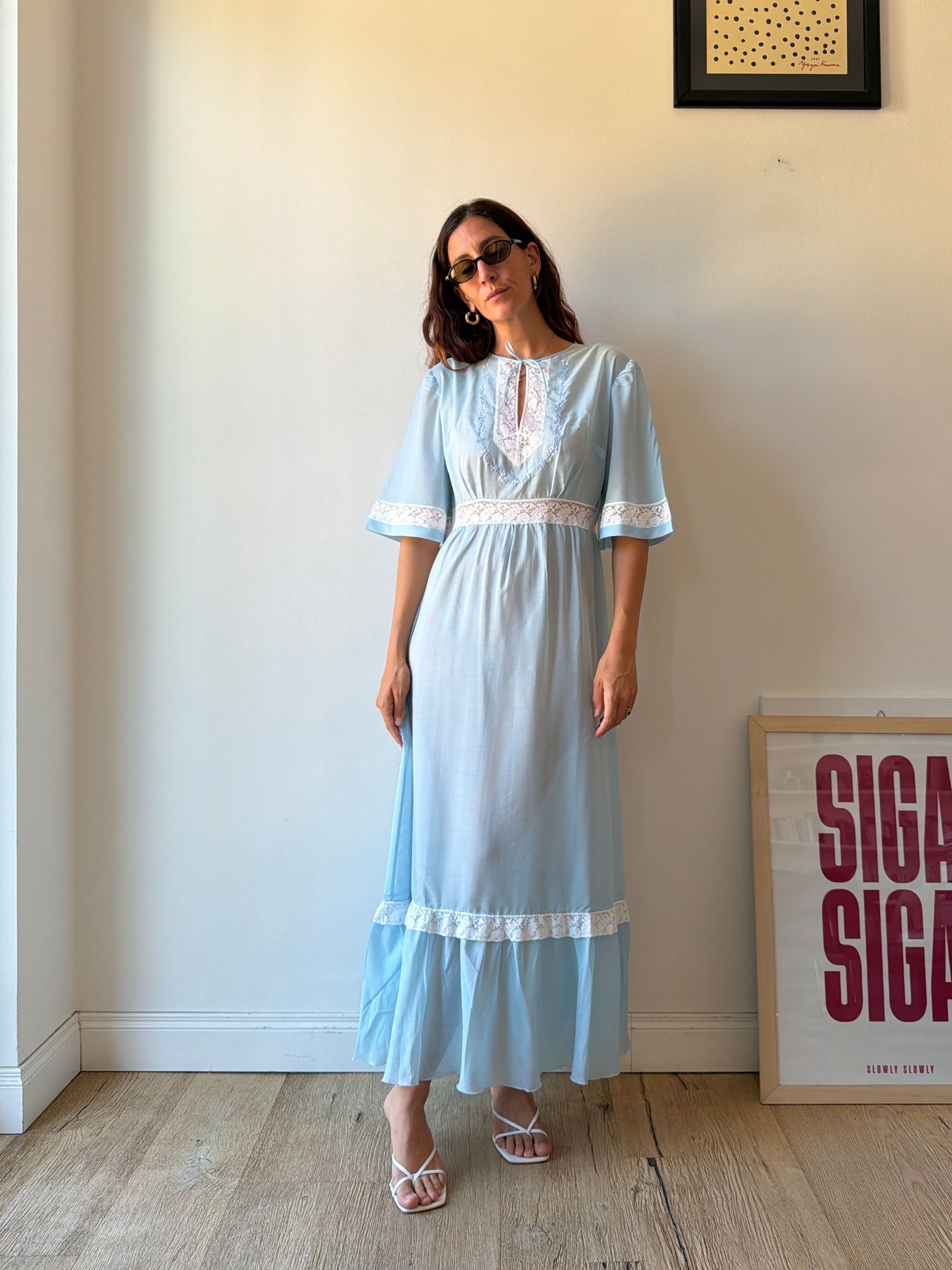 NIGHT DRESS AZZURRO