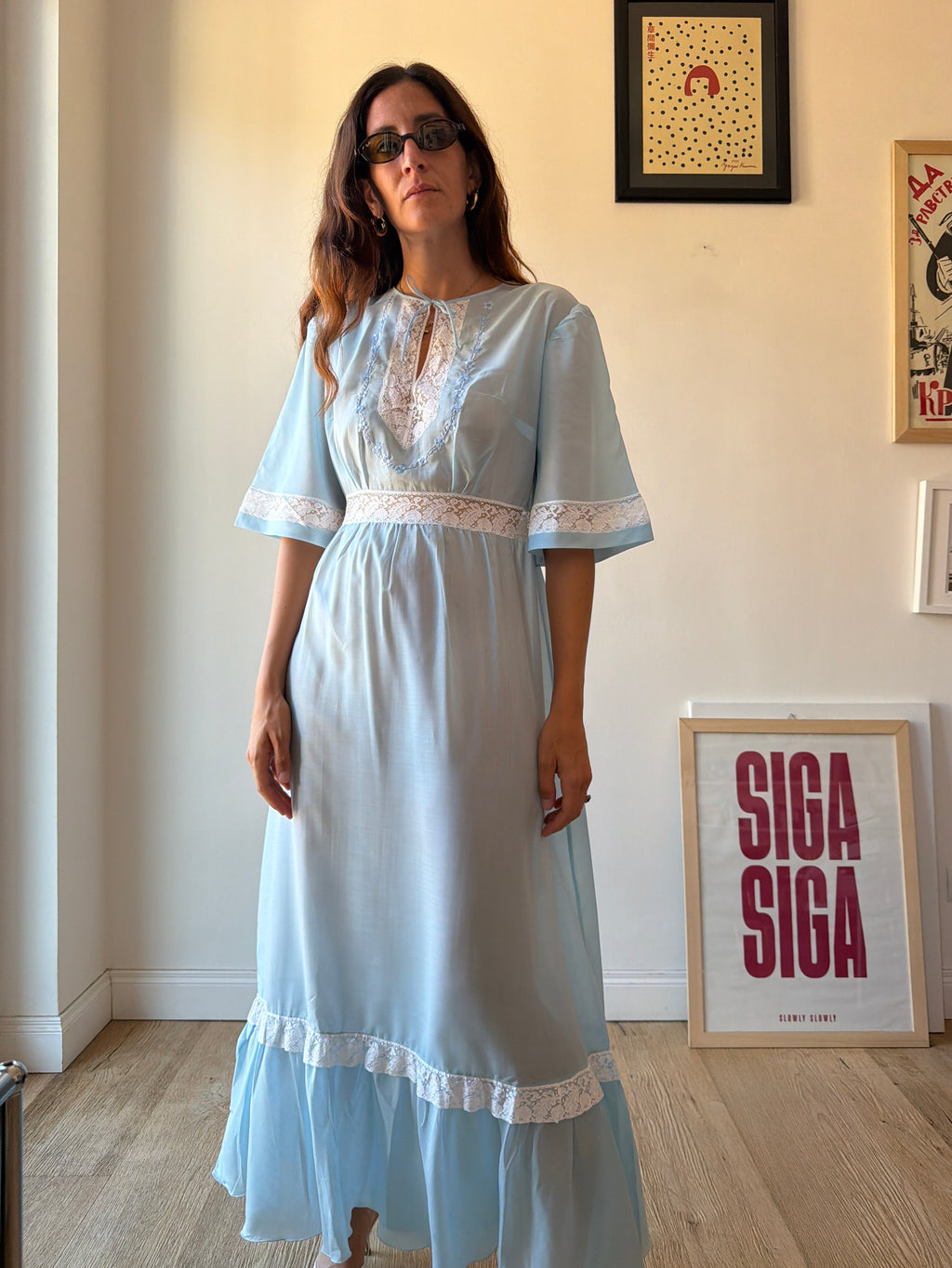 NIGHT DRESS AZZURRO