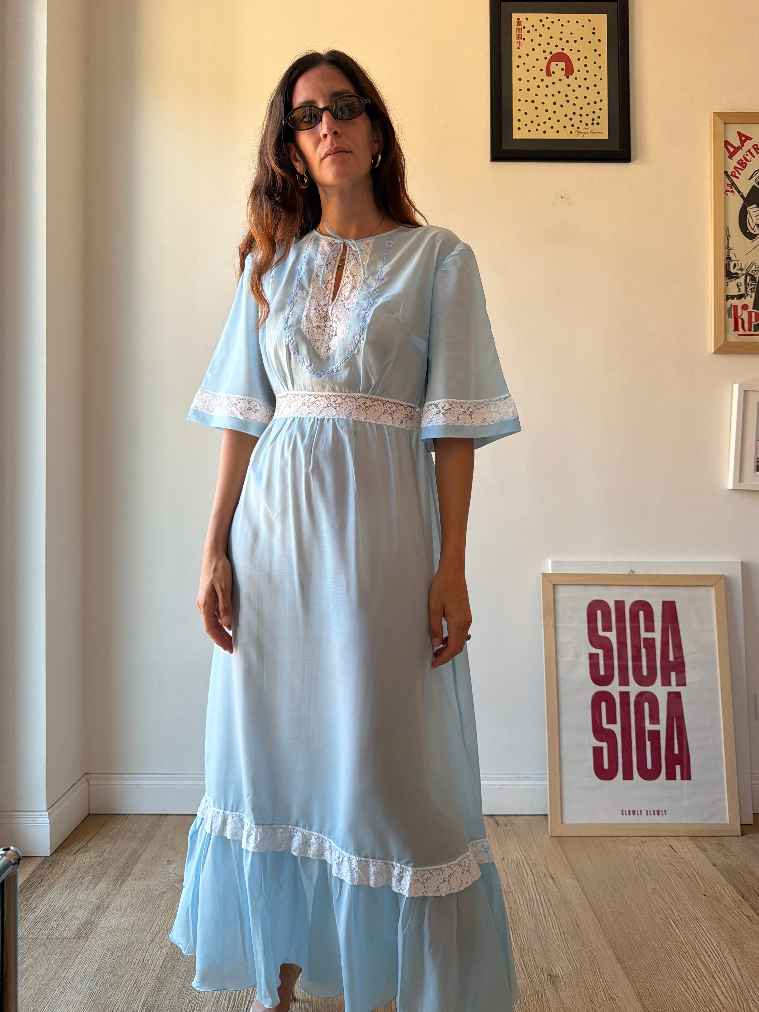 NIGHT DRESS AZZURRO