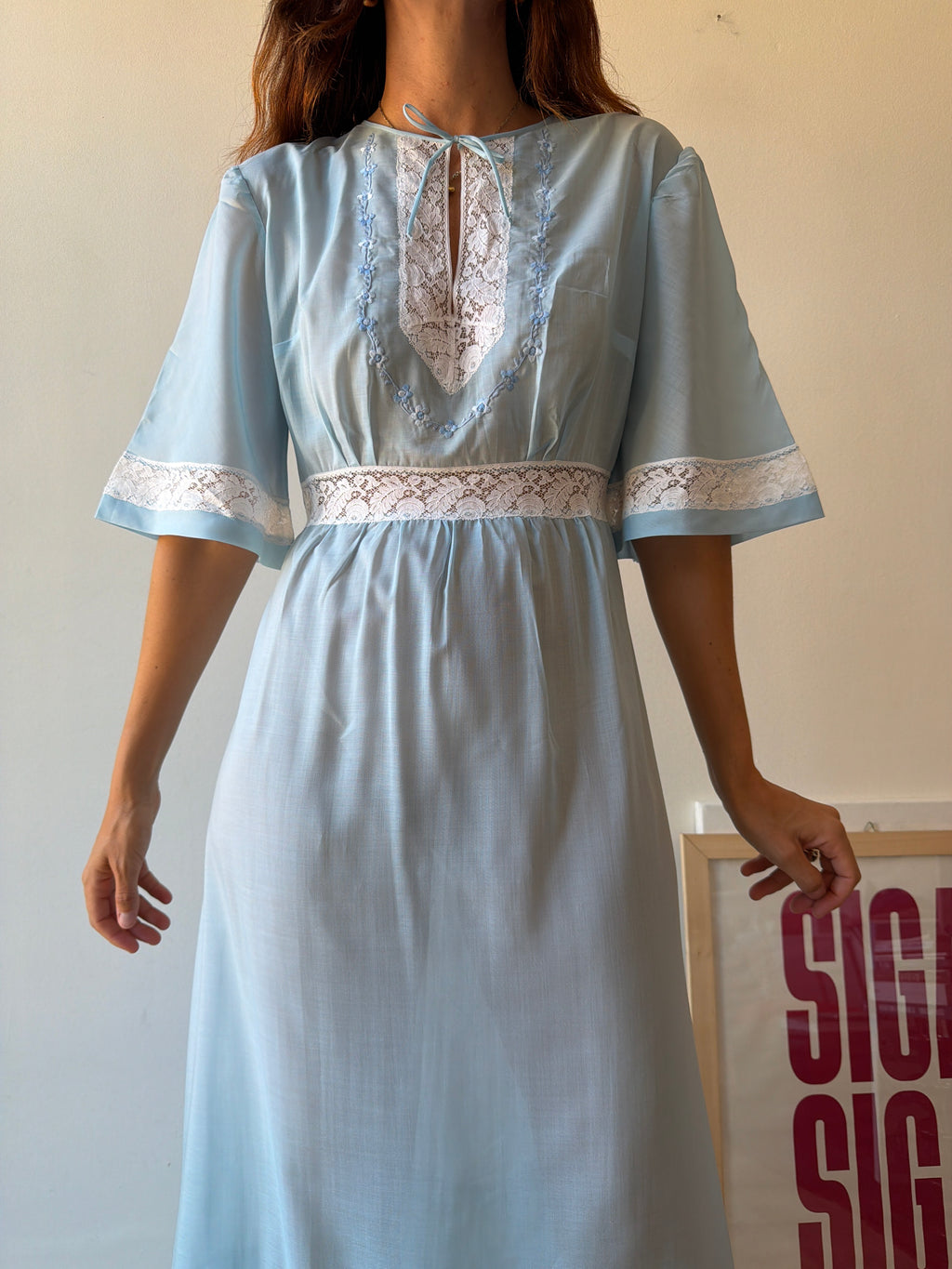 NIGHT DRESS AZZURRO