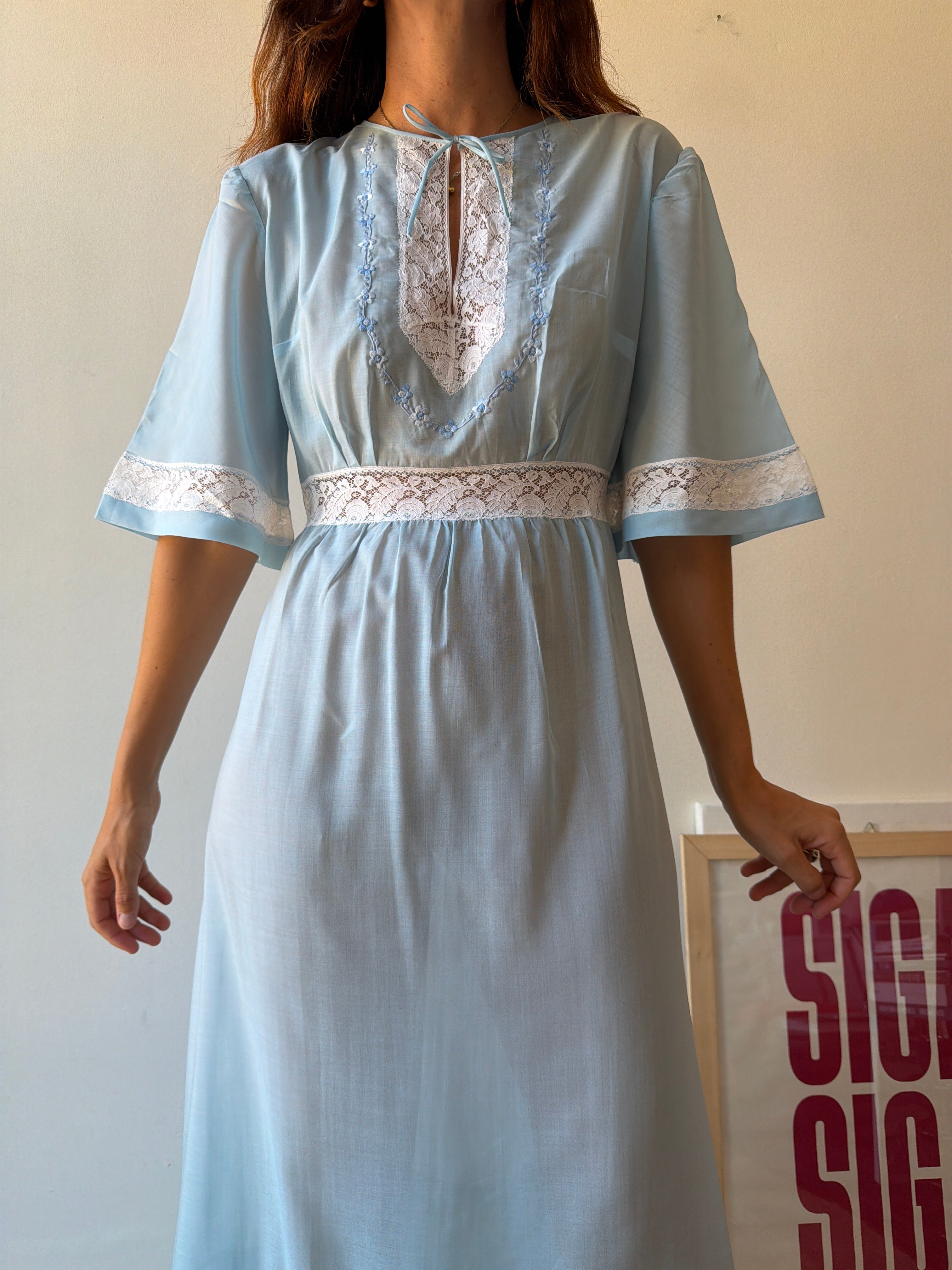 NIGHT DRESS AZZURRO