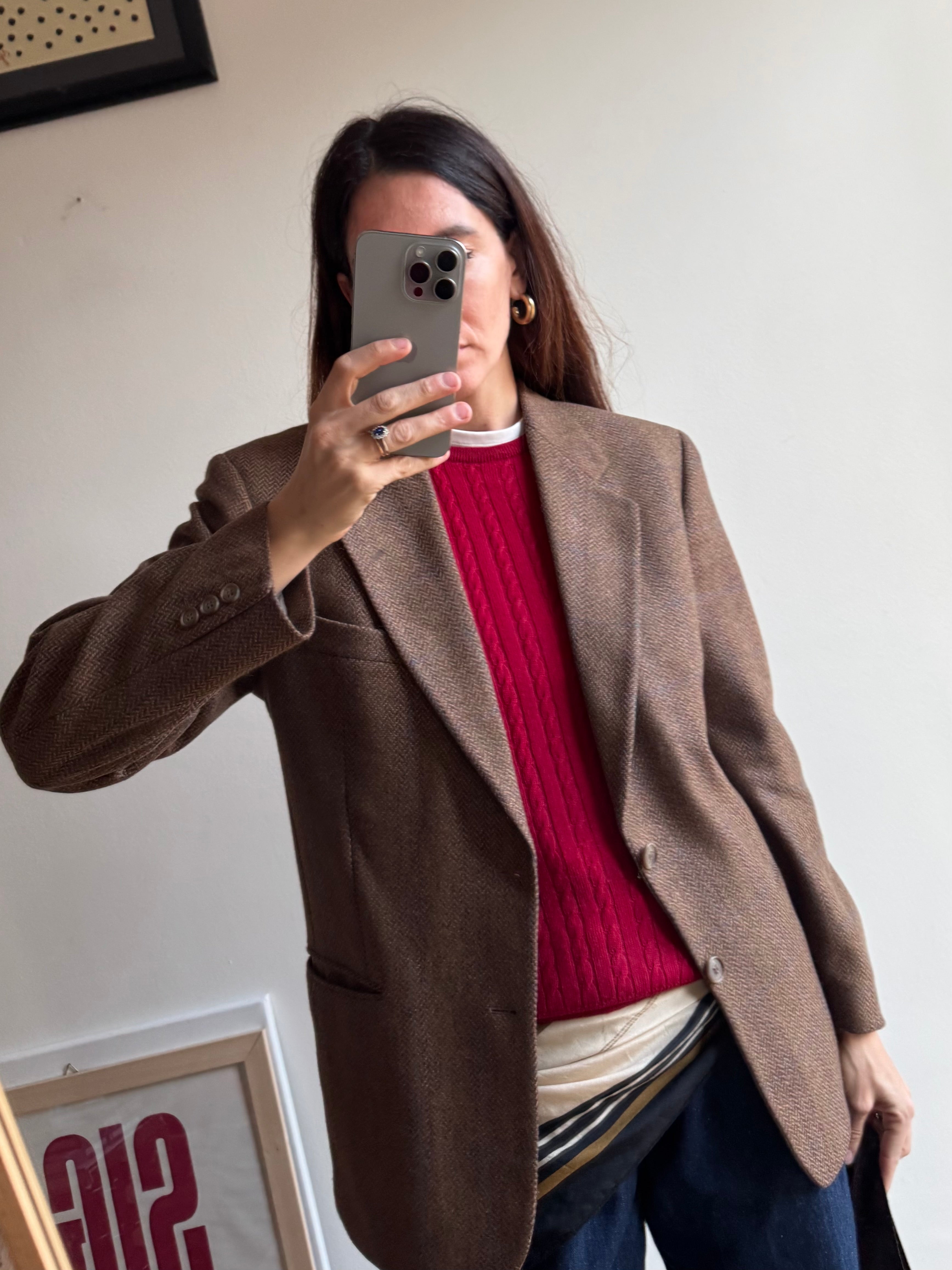 BLAZER QUADRETTI LANA E CASHMERE