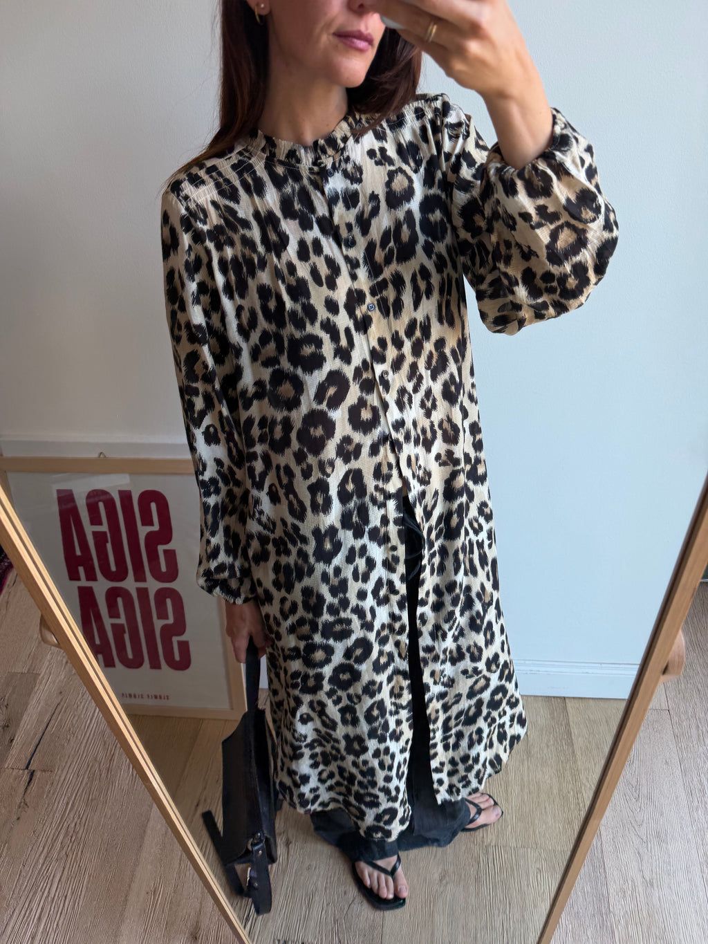 MAXI DRESS CAMICIA LEOPARDATA