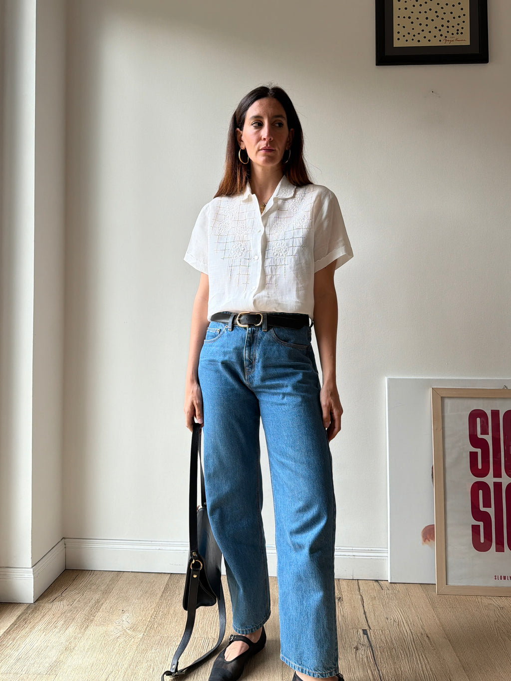 CAMICIA IN LINO RICAMATO
