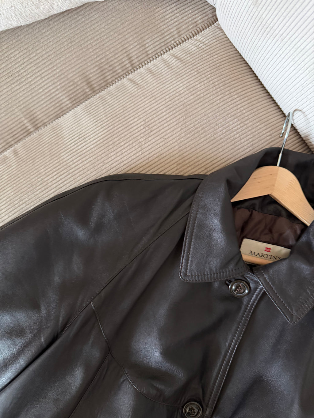 CAPPOTTO IN PELLE MARRONE