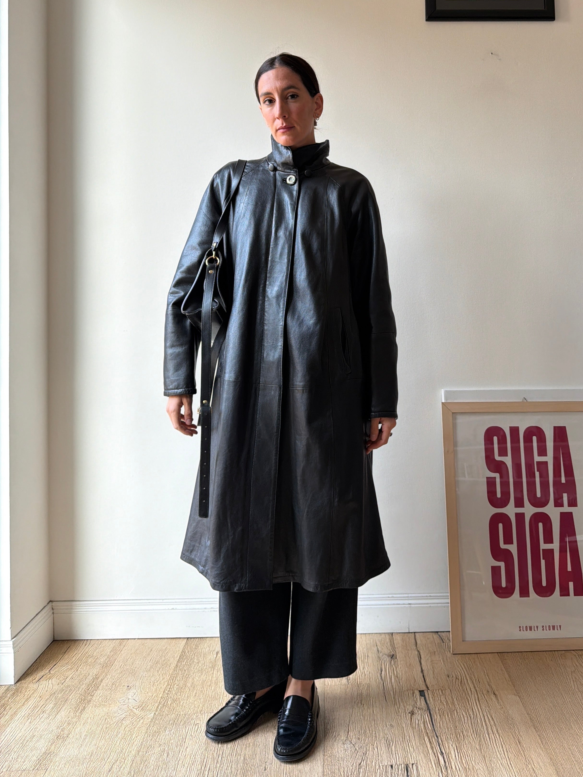 TRENCH FODERATO IN PELLE