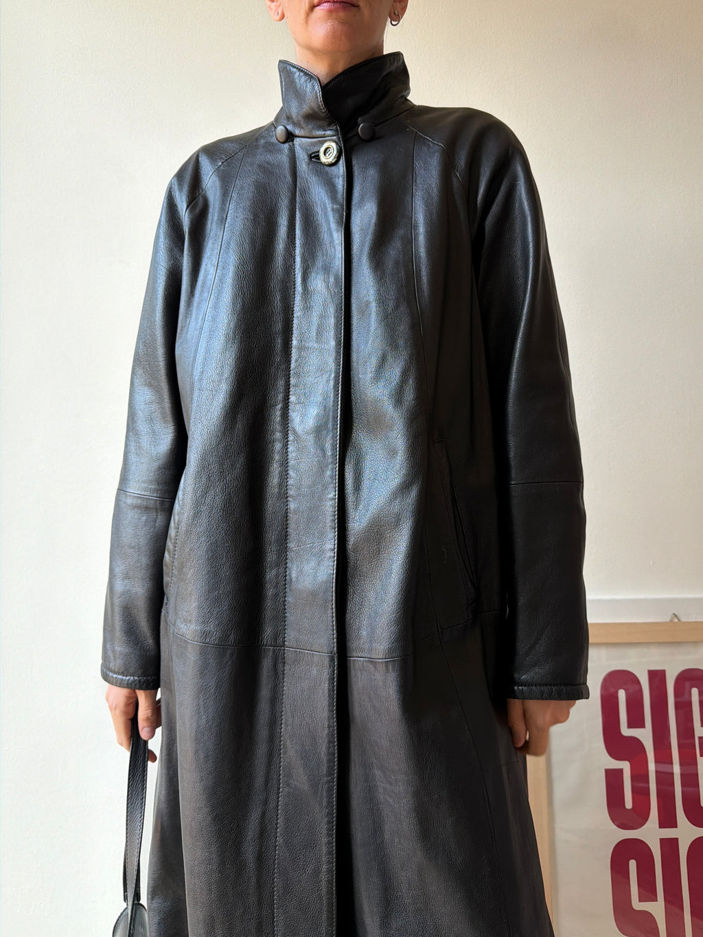 TRENCH FODERATO IN PELLE