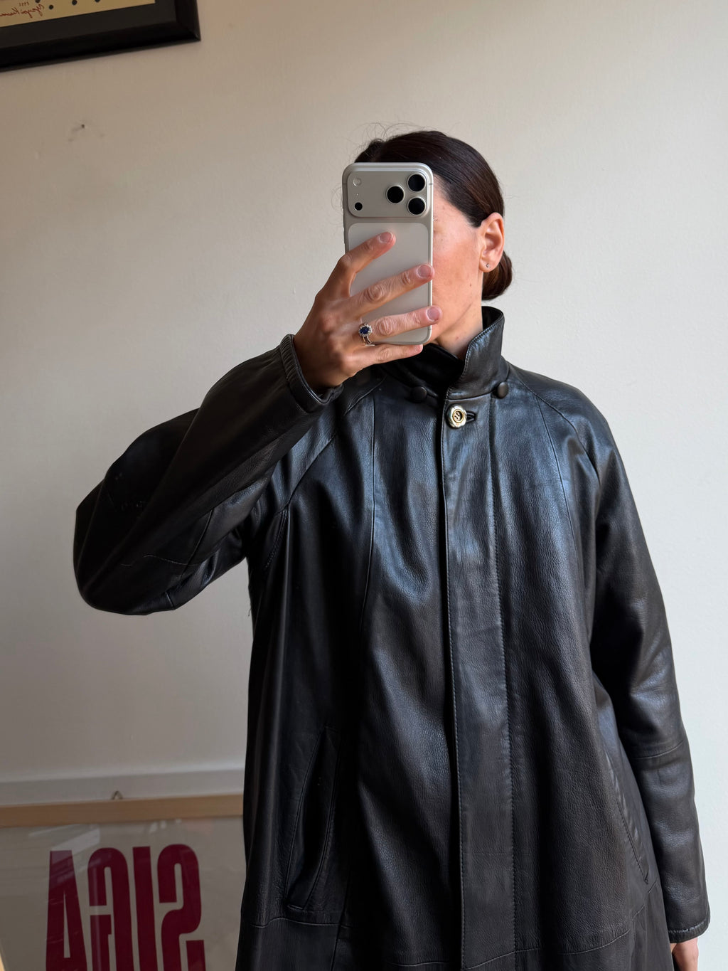 TRENCH FODERATO IN PELLE