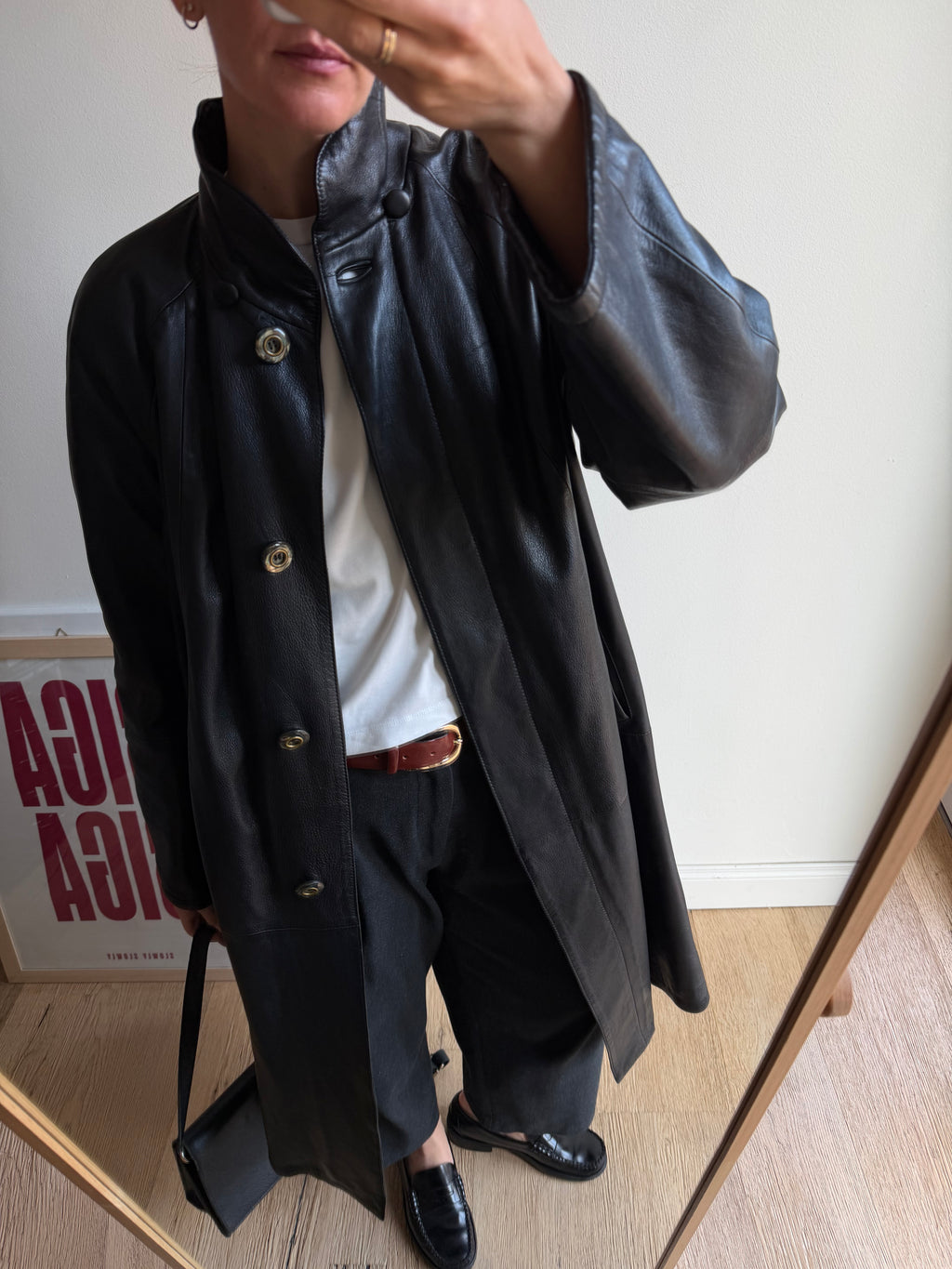 TRENCH FODERATO IN PELLE