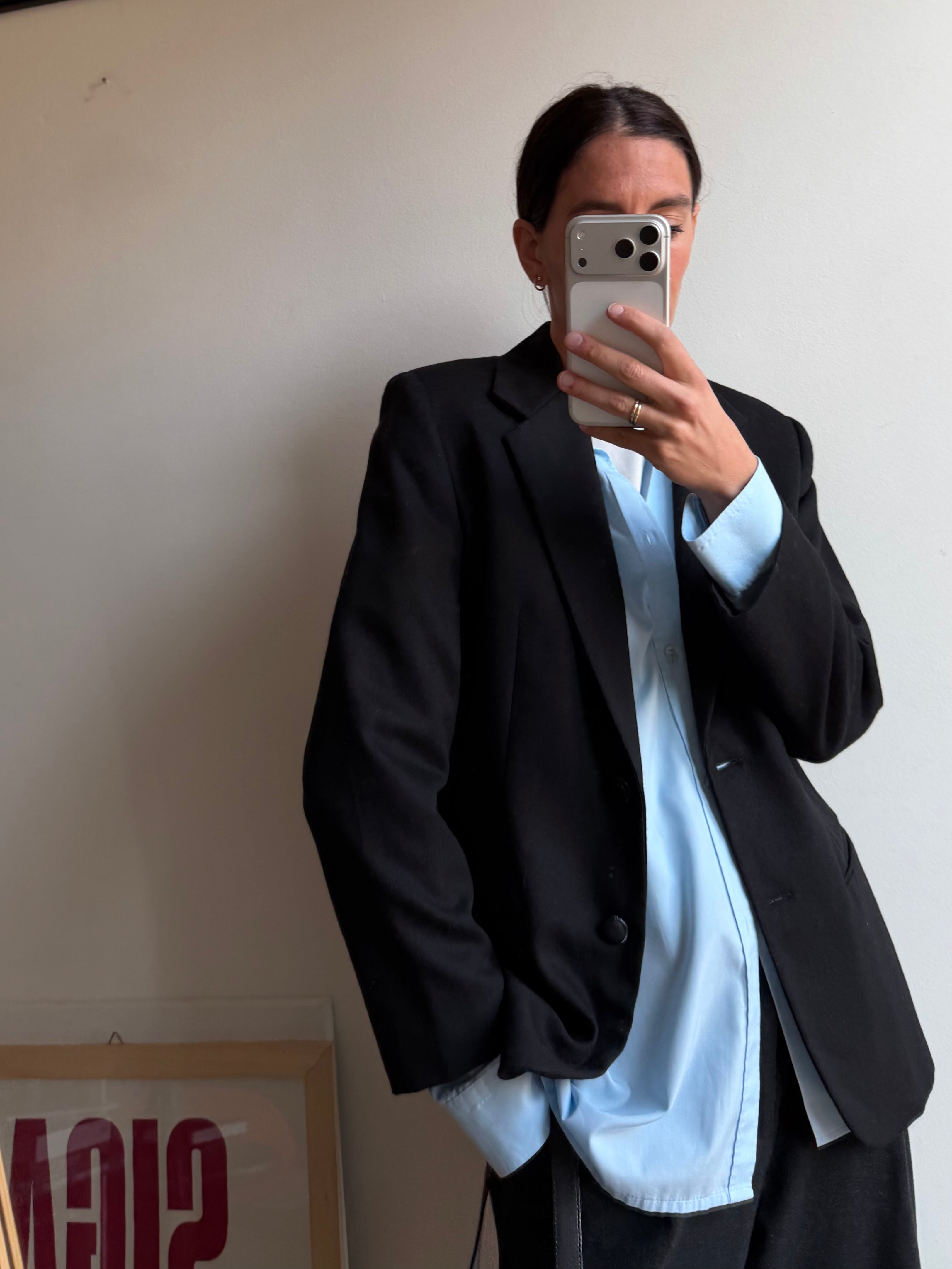 BLAZER IN LANA NERA