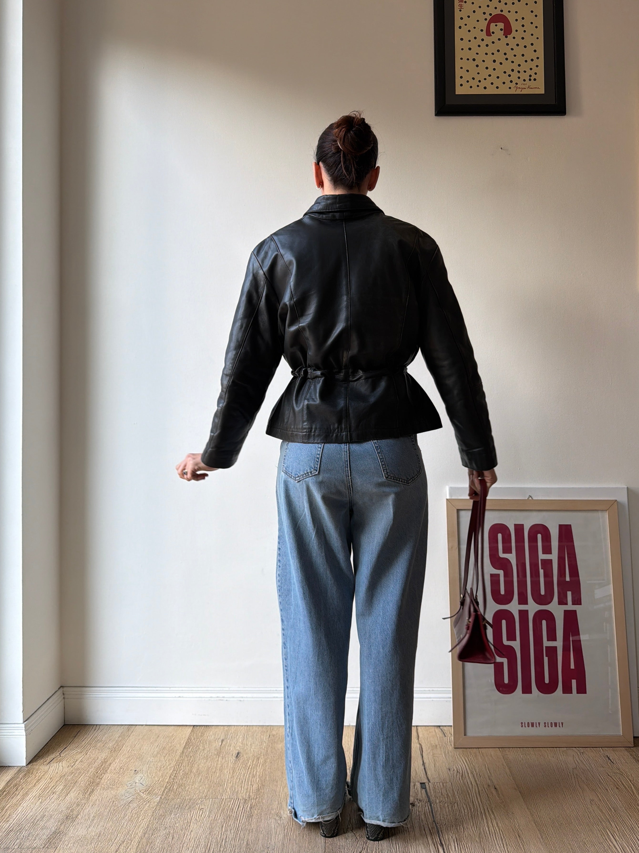GIACCA IN PELLE NERA