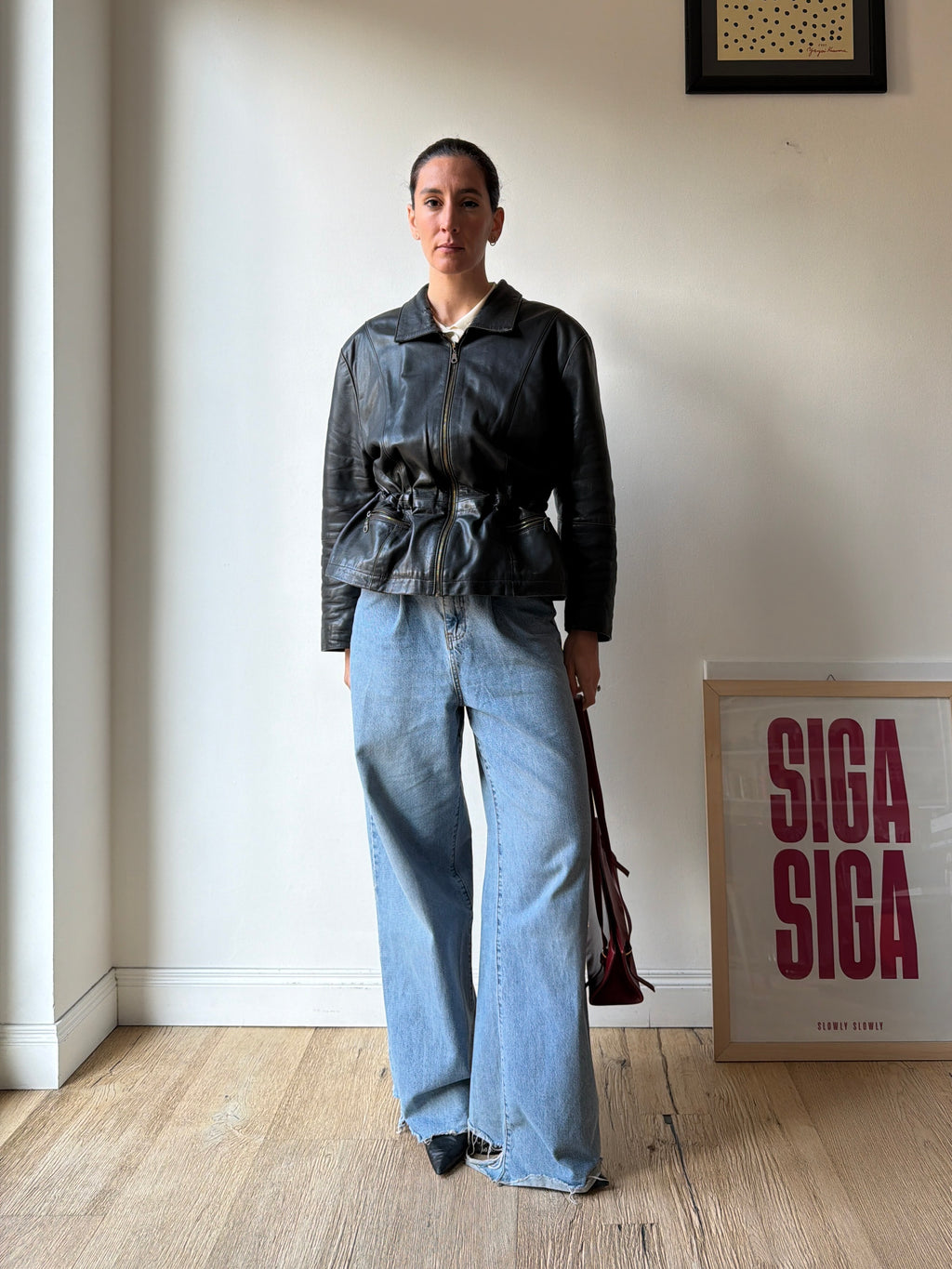 GIACCA IN PELLE NERA