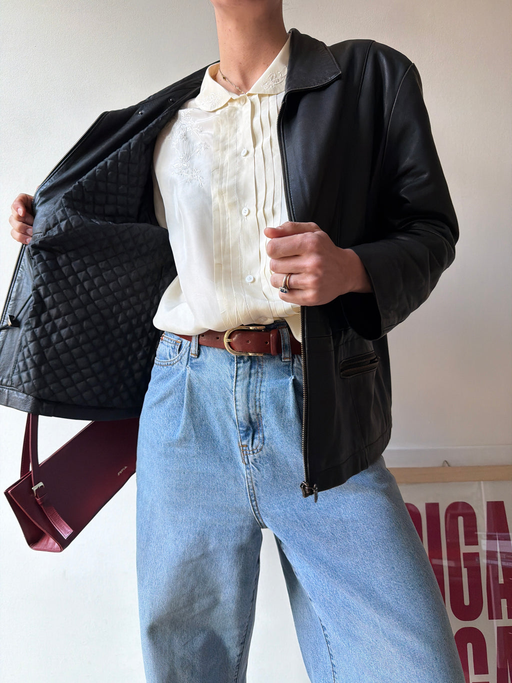 GIACCA IN PELLE NERA