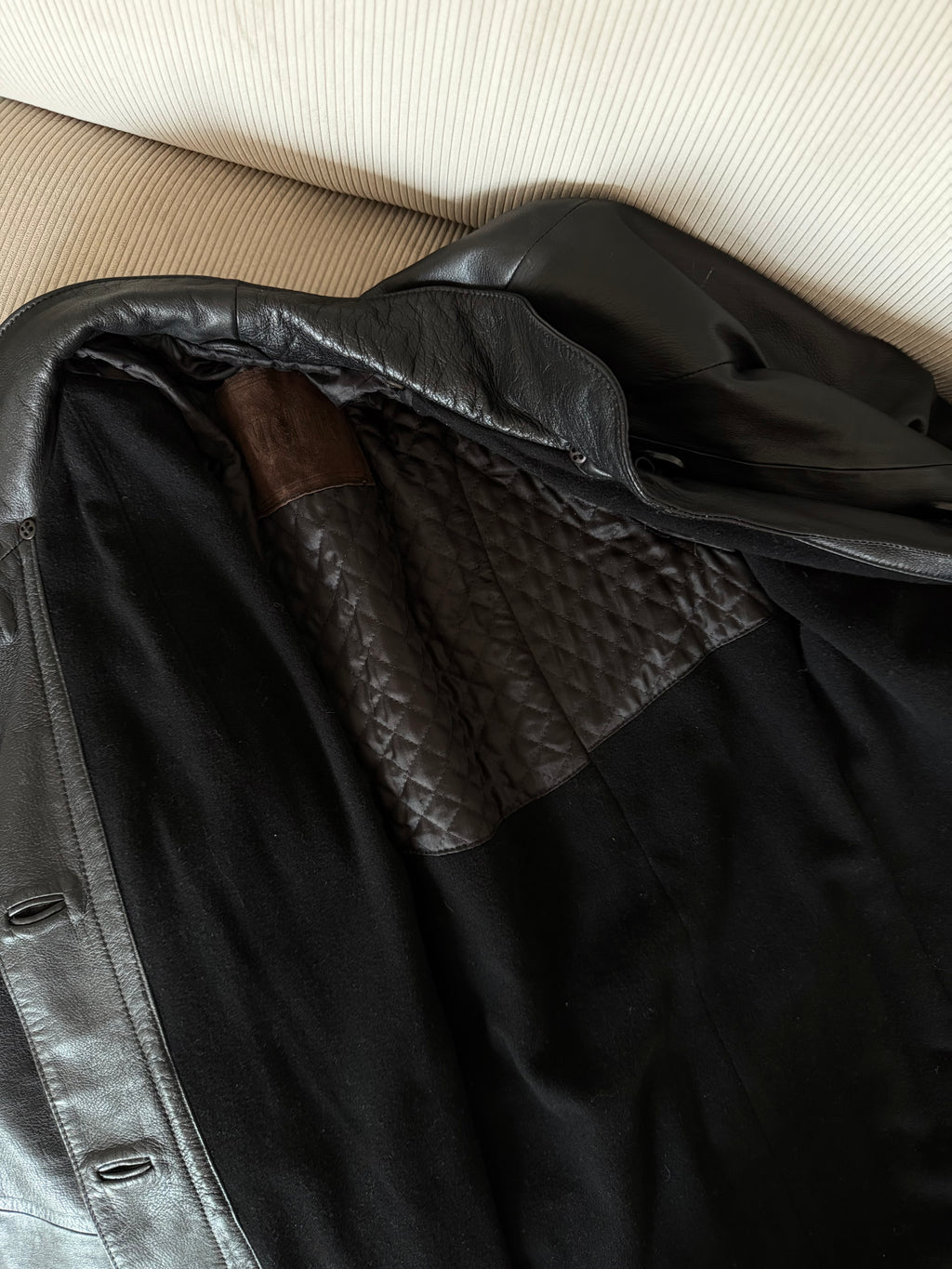 TRENCH FODERATO IN PELLE