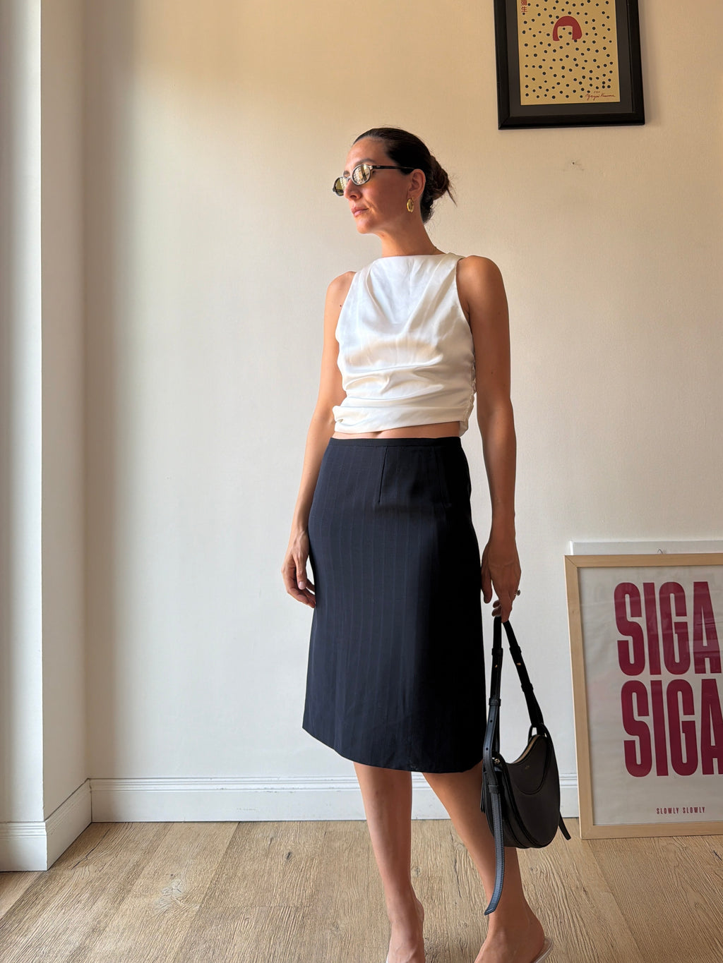 PENCIL SKIRT NERO BLU