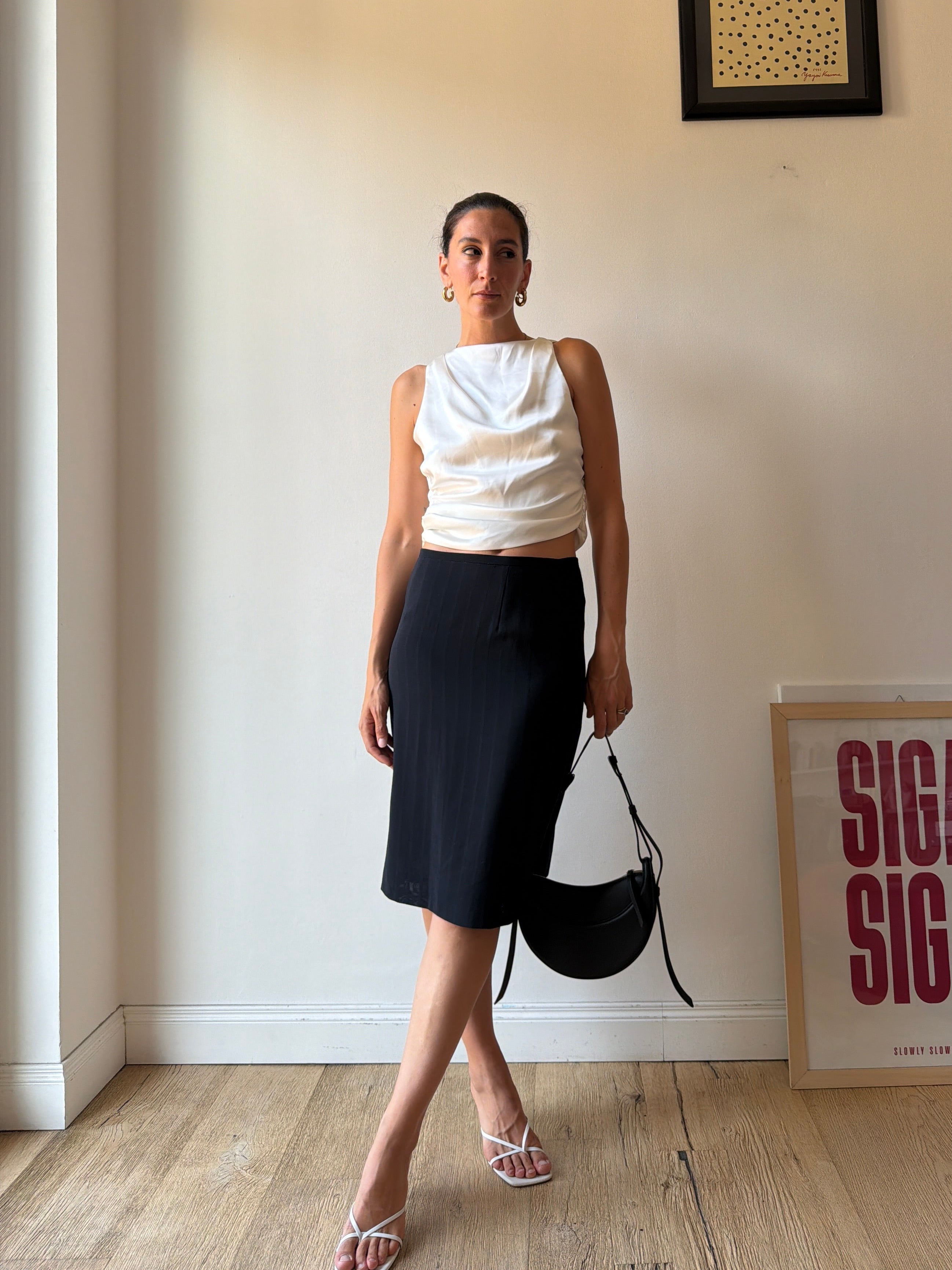 PENCIL SKIRT NERO BLU