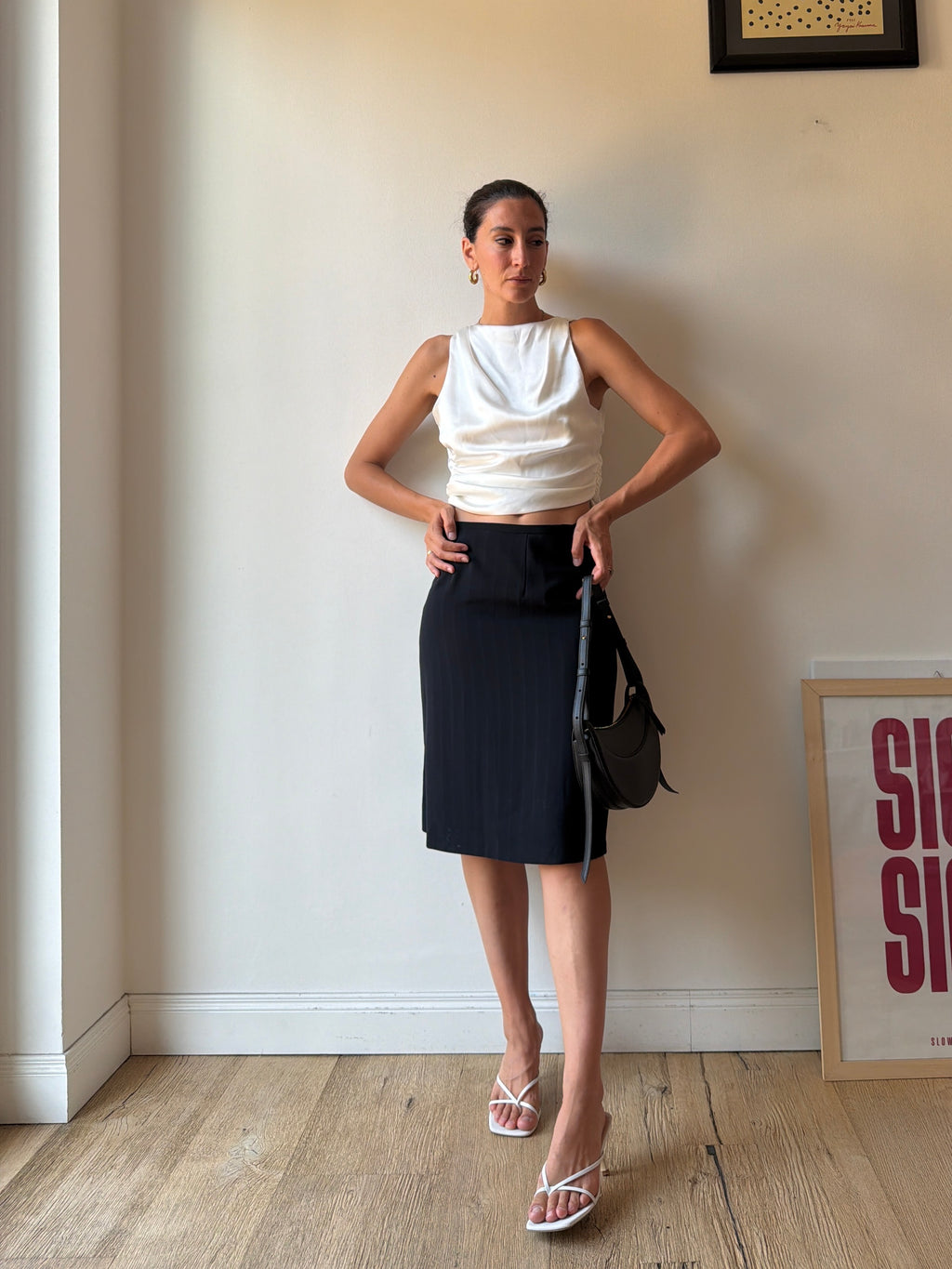 PENCIL SKIRT NERO BLU