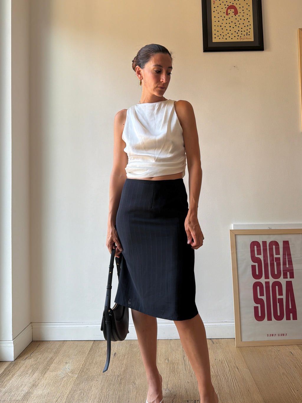 PENCIL SKIRT NERO BLU
