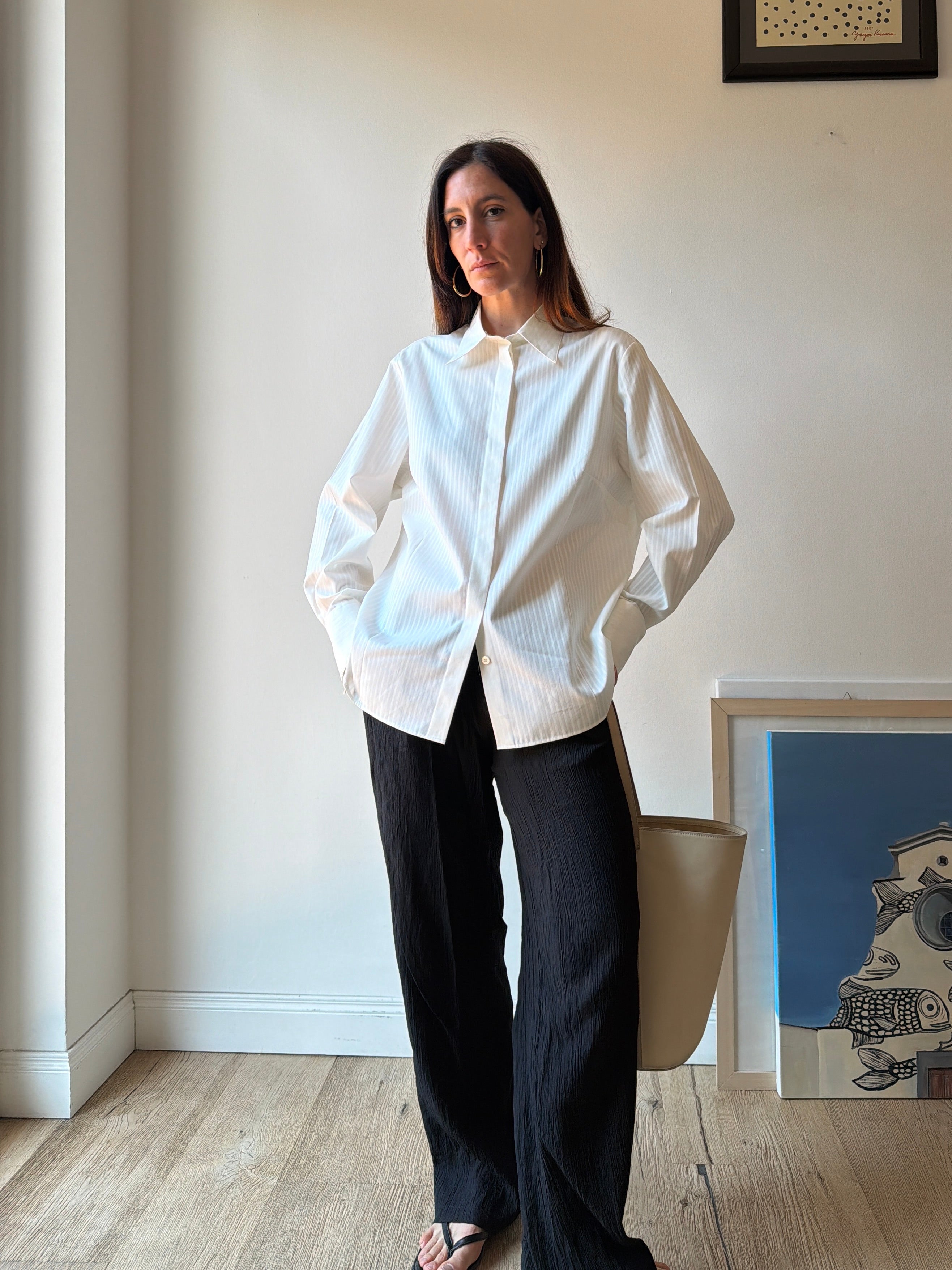 CAMICIA BIANCA GESSATA