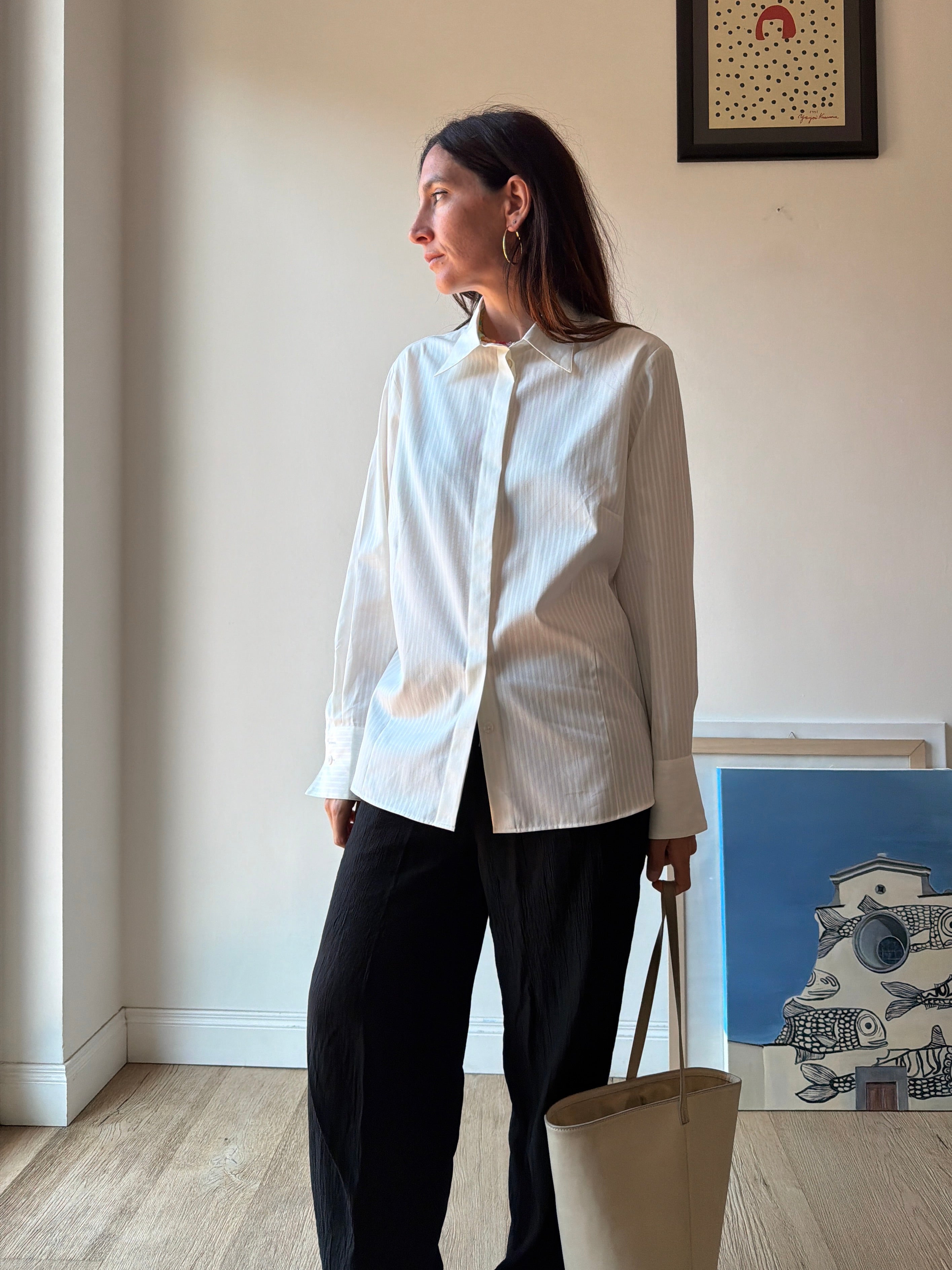 CAMICIA BIANCA GESSATA