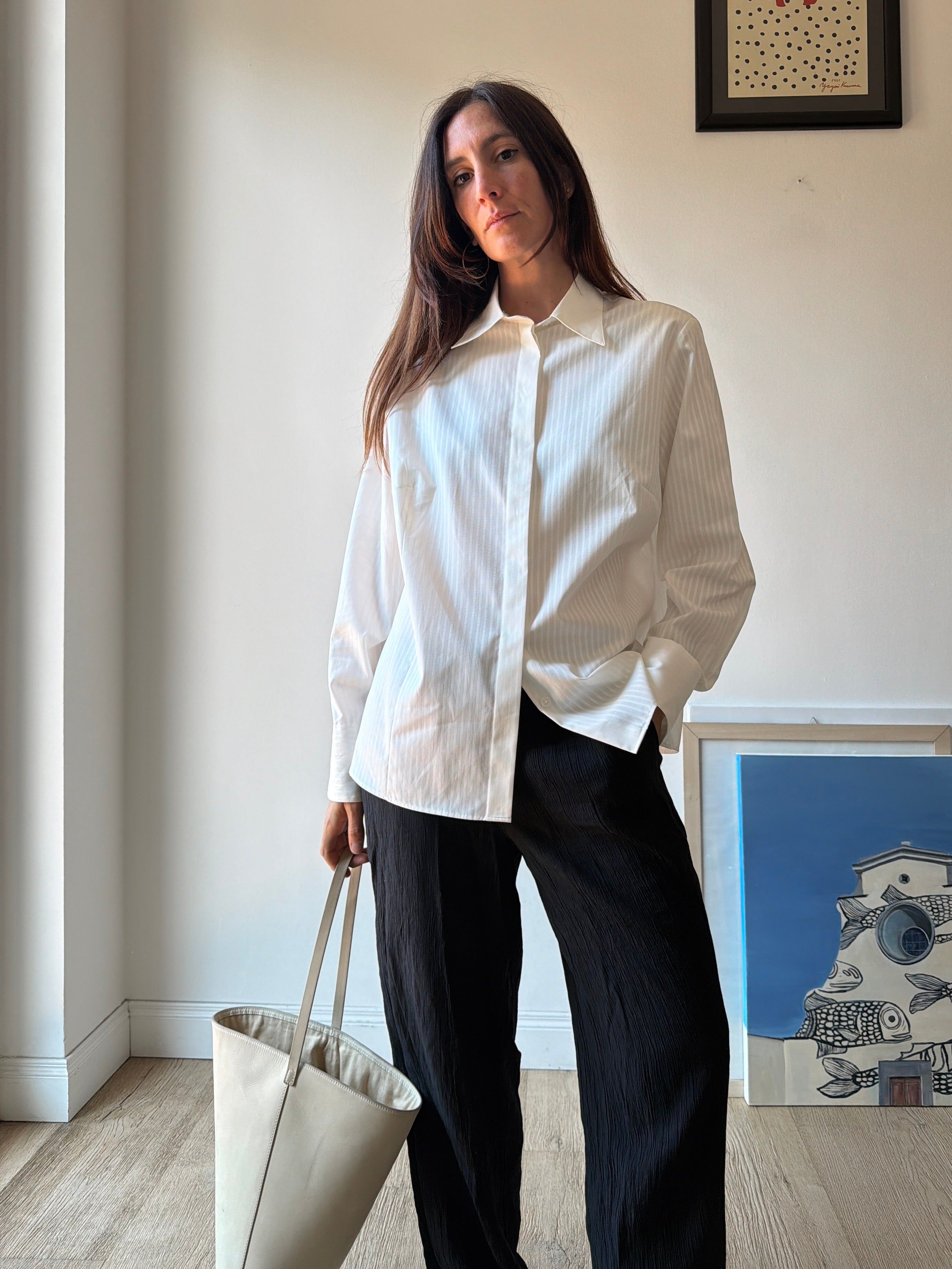 CAMICIA BIANCA GESSATA