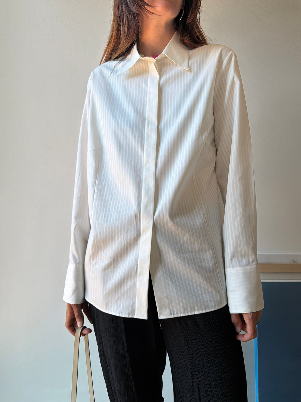 CAMICIA BIANCA GESSATA
