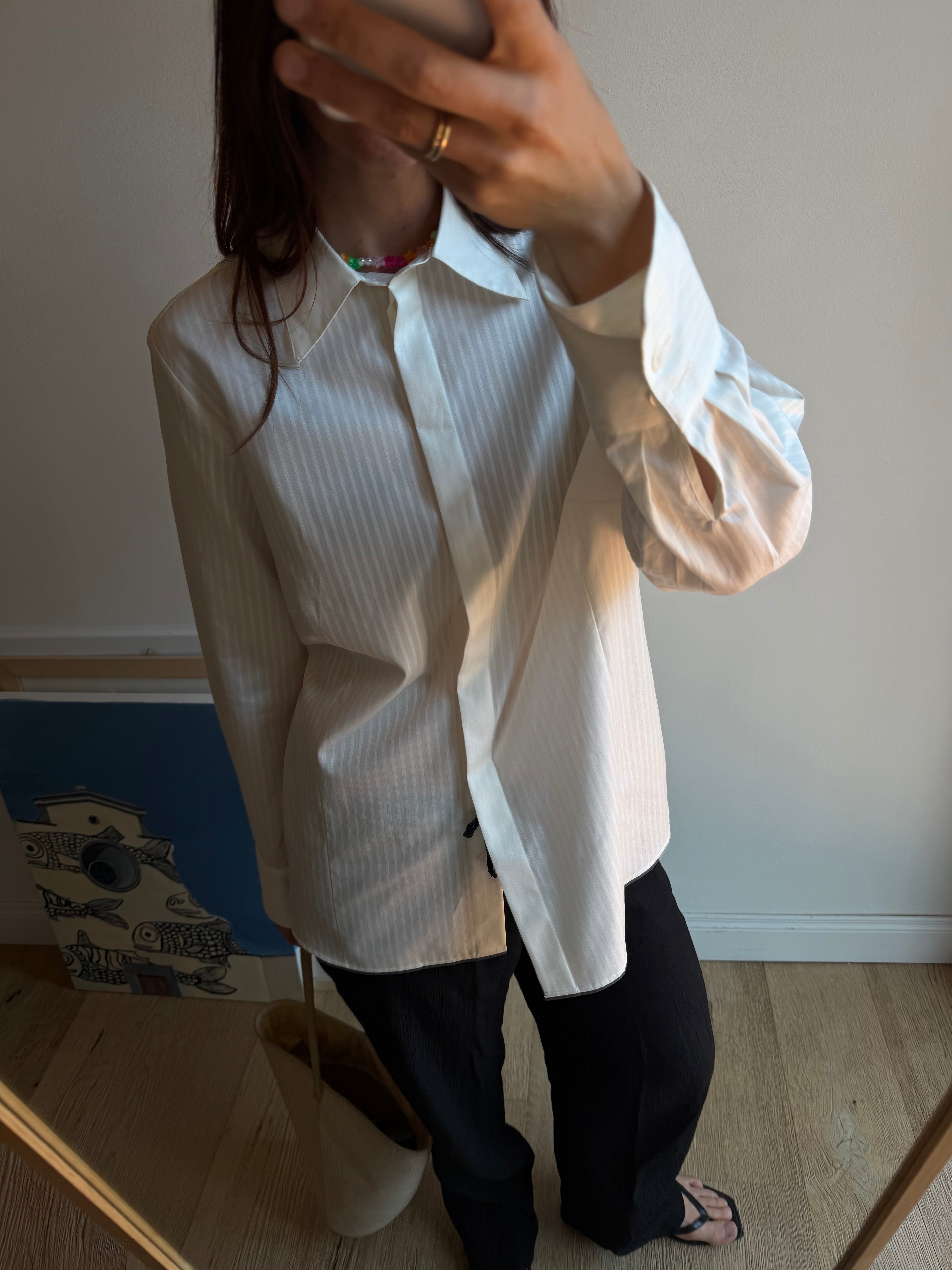 CAMICIA BIANCA GESSATA