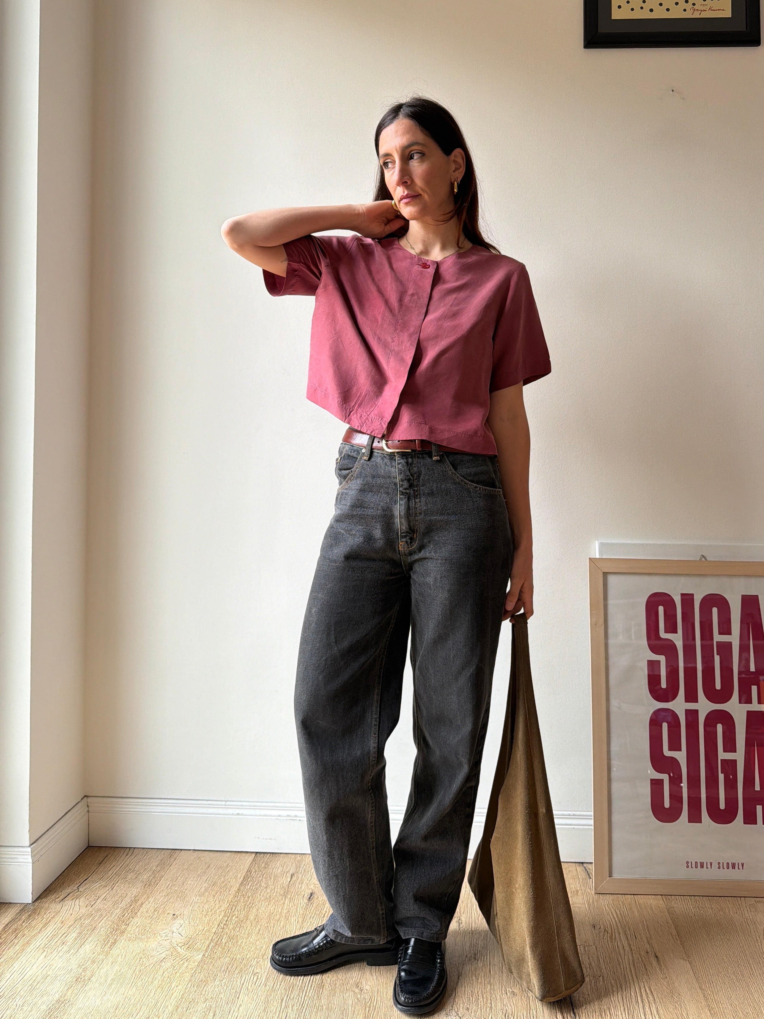 CAMICIA BOXY IN SETA