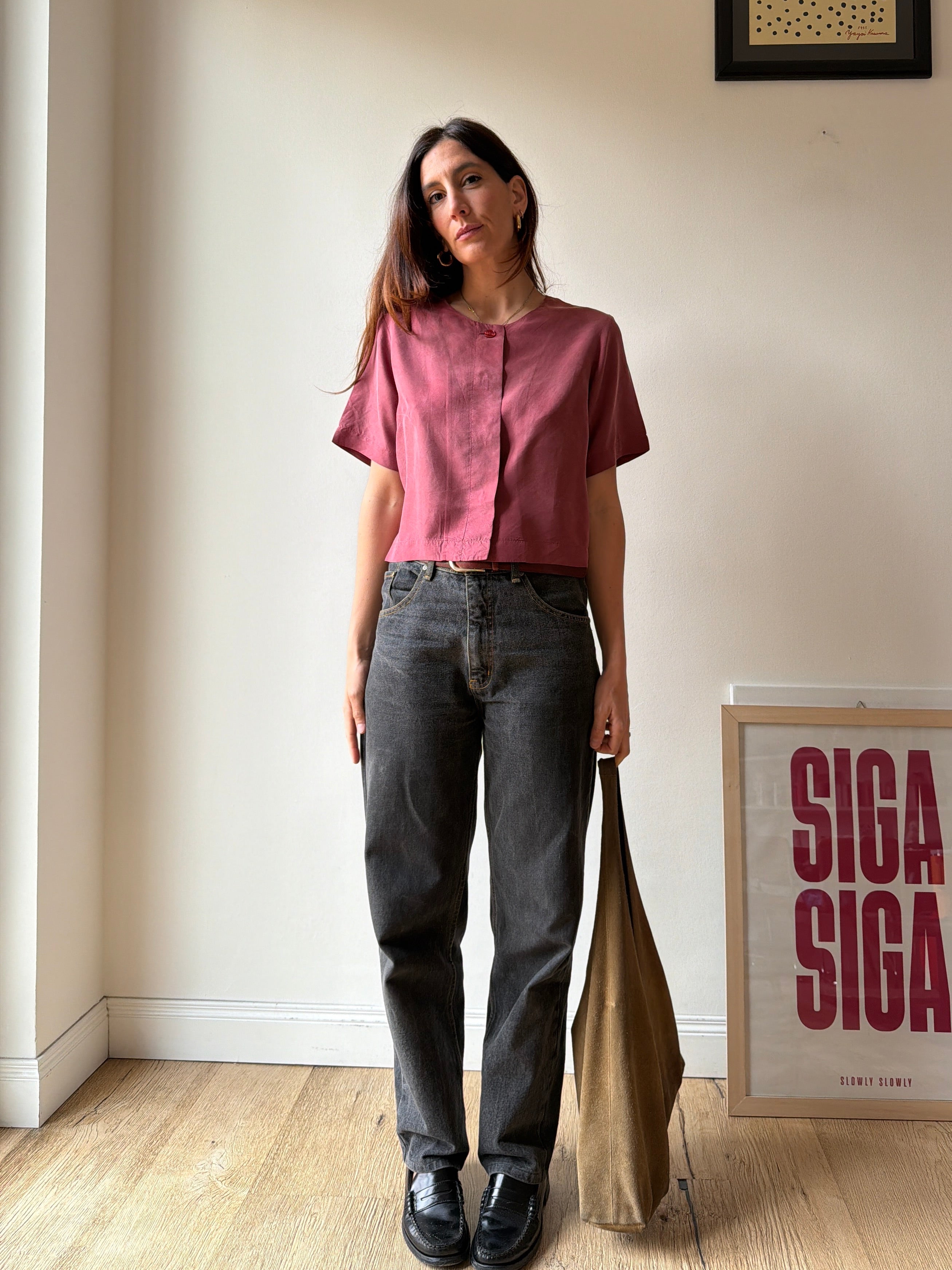 CAMICIA BOXY IN SETA